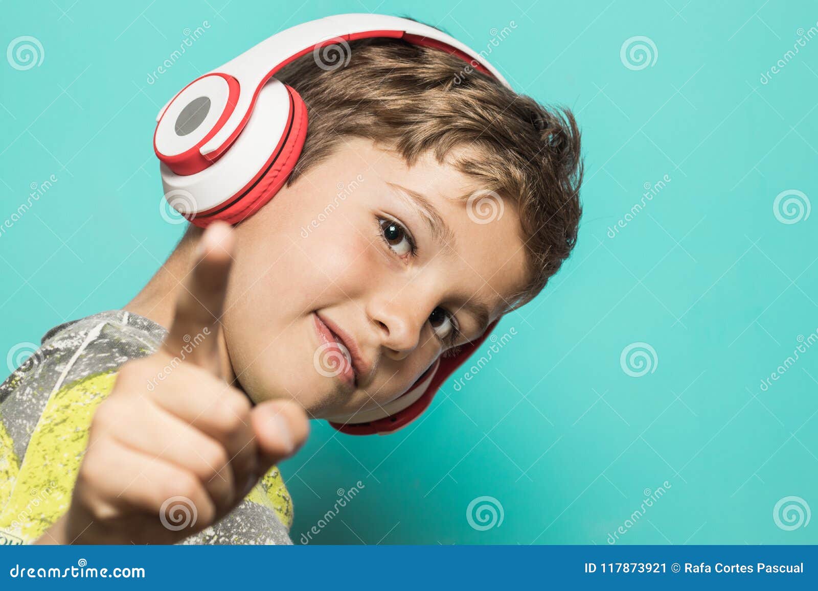 Child with Music Headphones Stock Image Image of beautiful, record