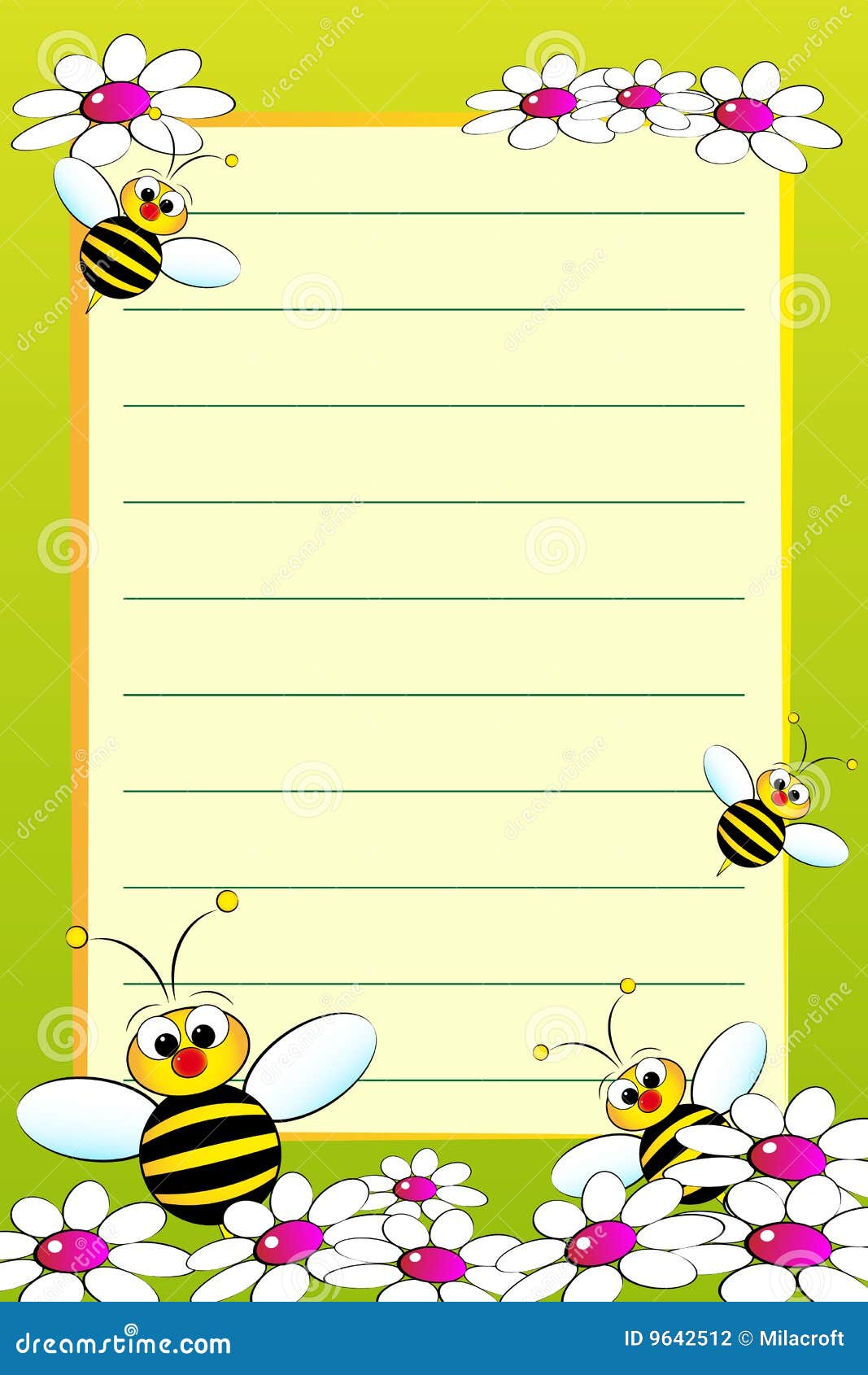 Kid Notebook With Blank Lined Page Stock Photography - Image: 9642512