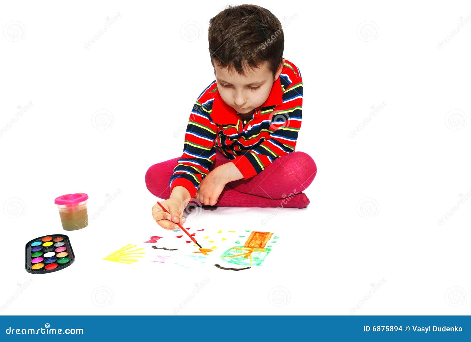 Kid paint image by paints stock photo. Image of idea, open - 6875894