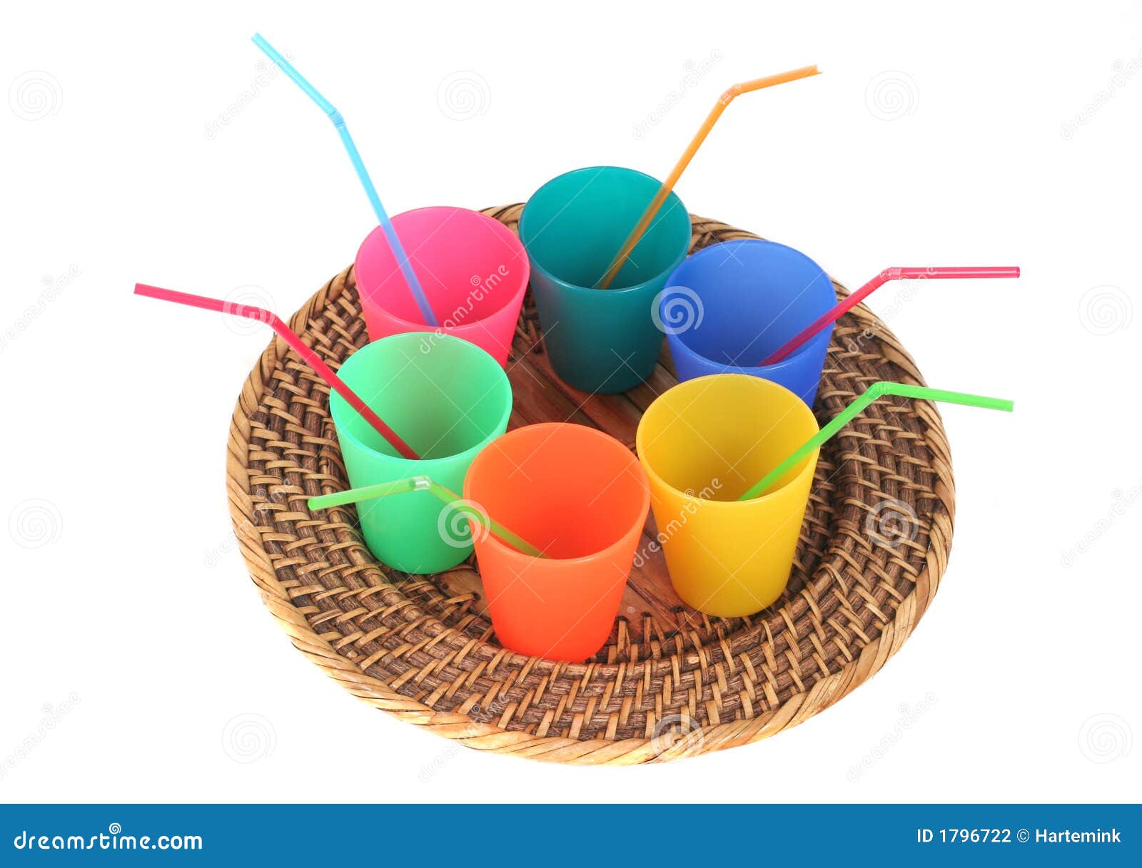Kid party cups with straws stock photo. Image of children 1796722