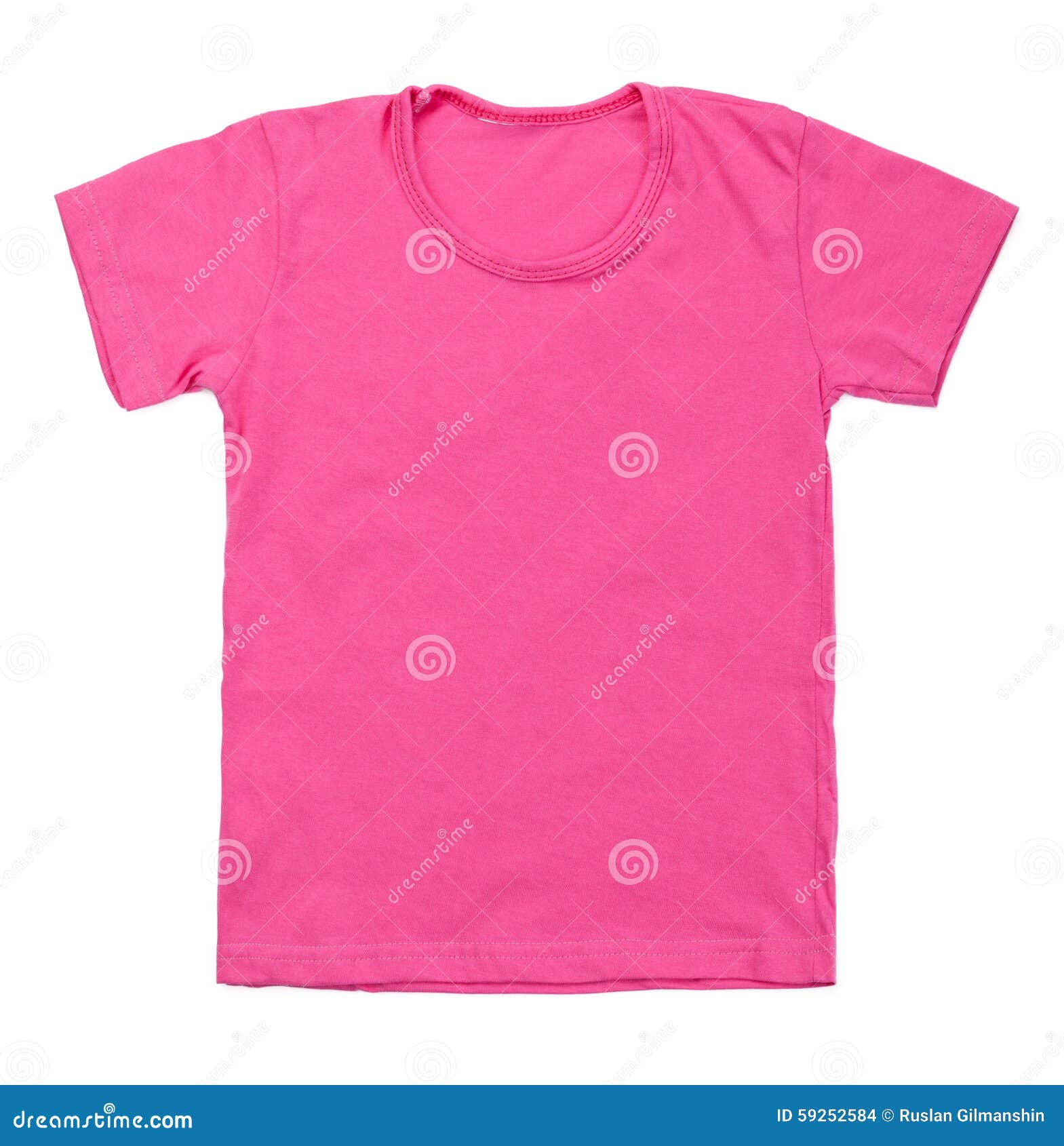 Kid Pink Tshirt on White Background Stock Photo - Image of retail ...