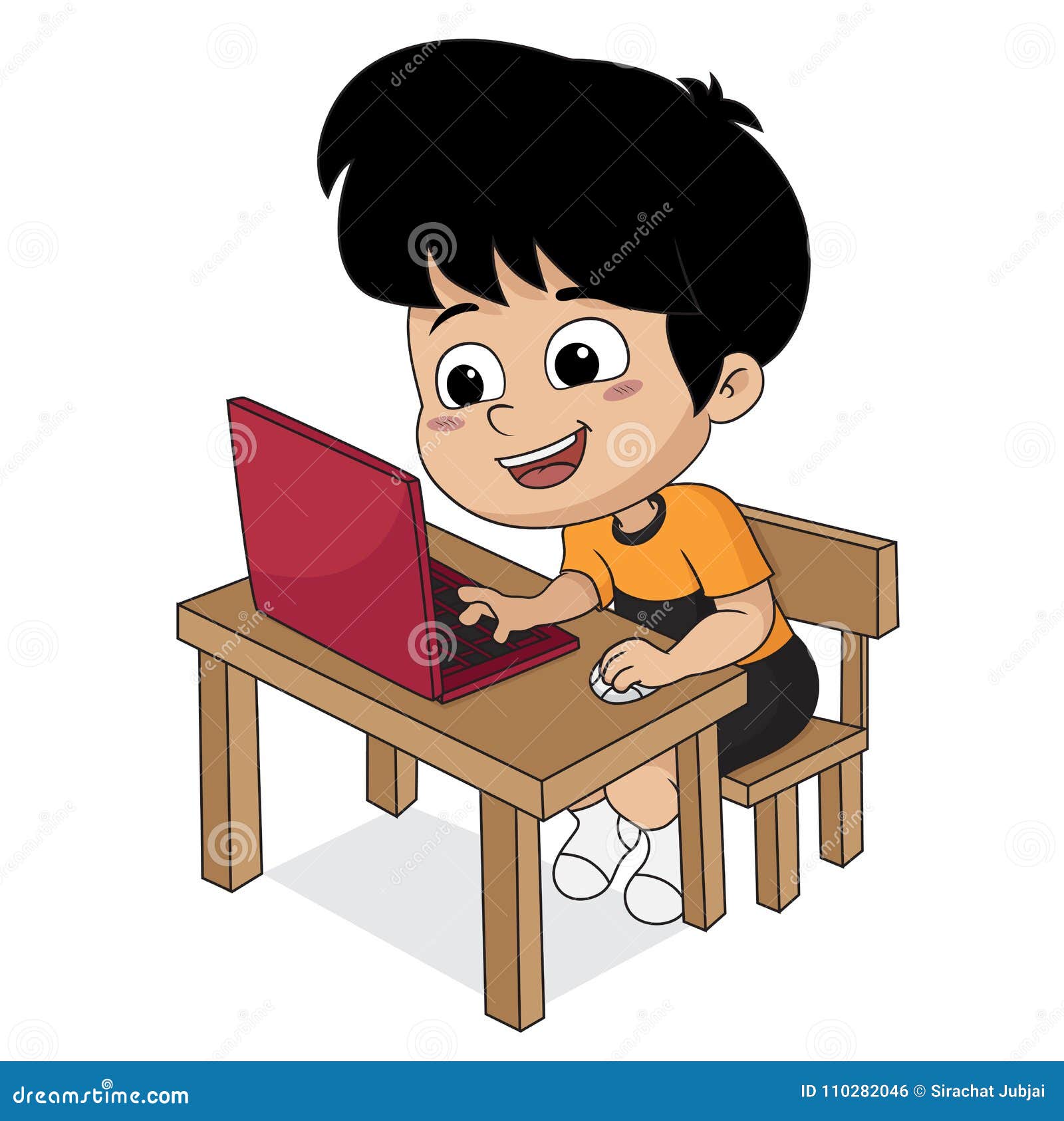 kid playing computer