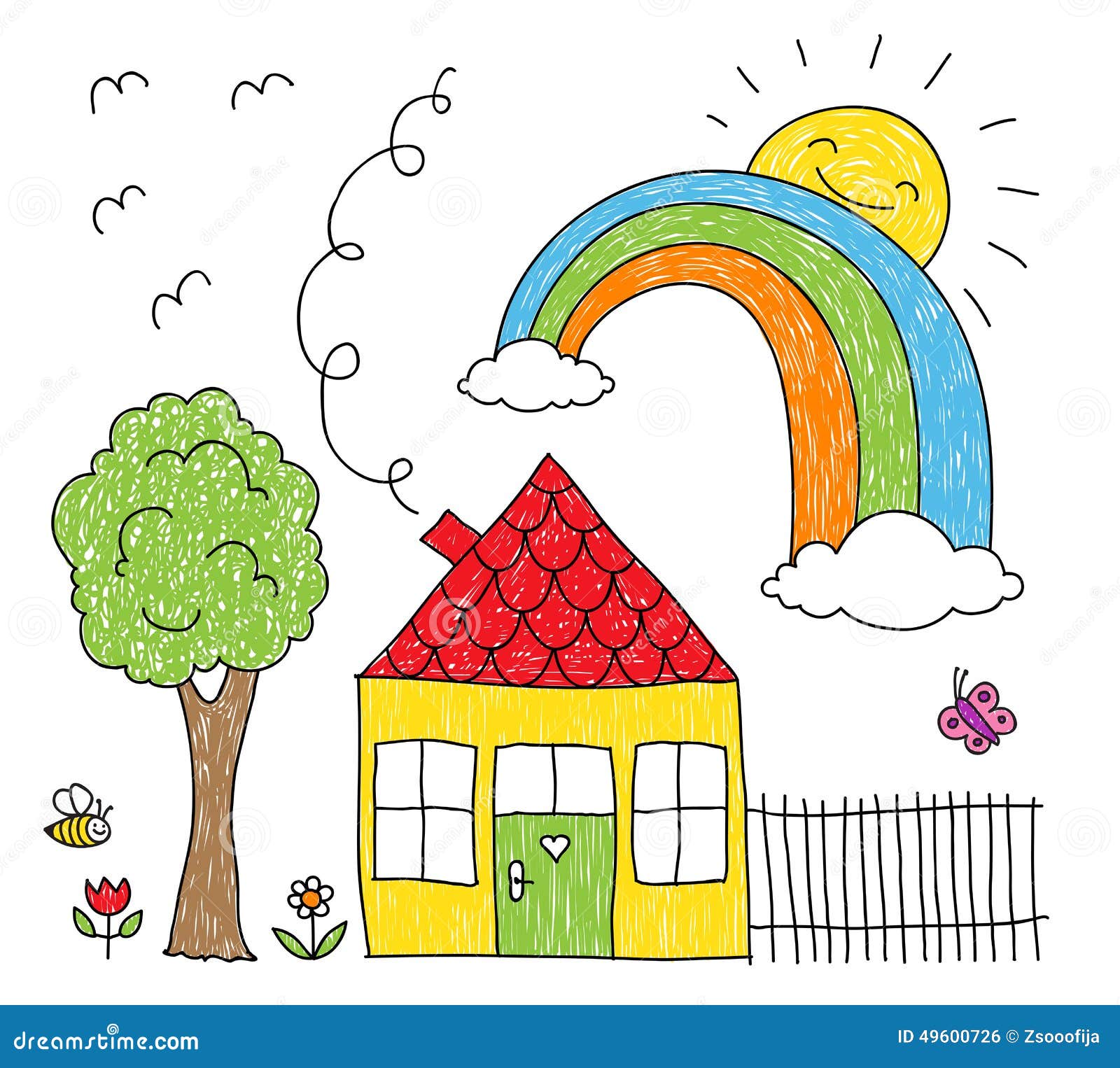 Child's Drawing House Stock Illustrations – 844 Child's Drawing House Stock  Illustrations, Vectors & Clipart - Dreamstime