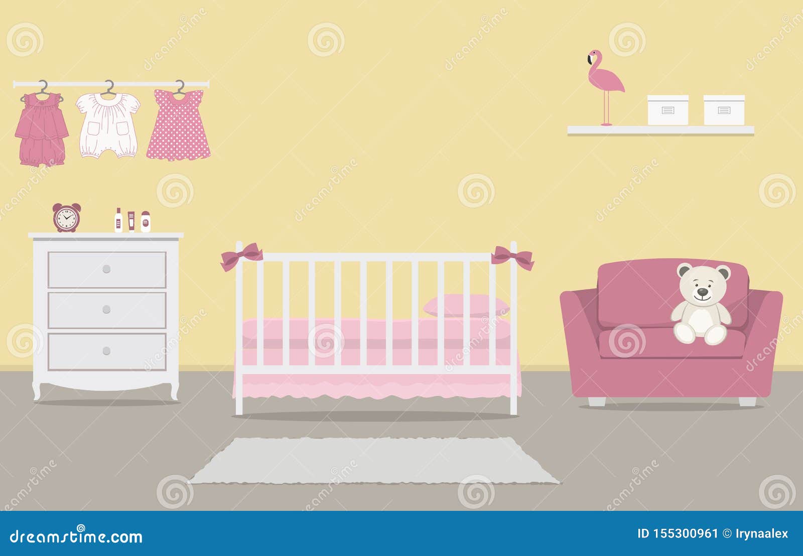 Kid S Room For A Newborn Baby Interior Bedroom For A Baby Girl