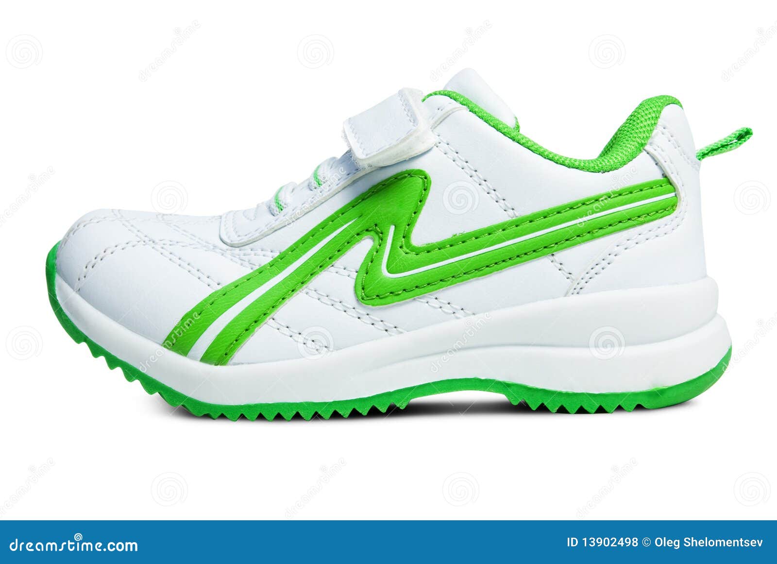 Kid`s sport shoe. stock photo. Image of green, single - 13902498