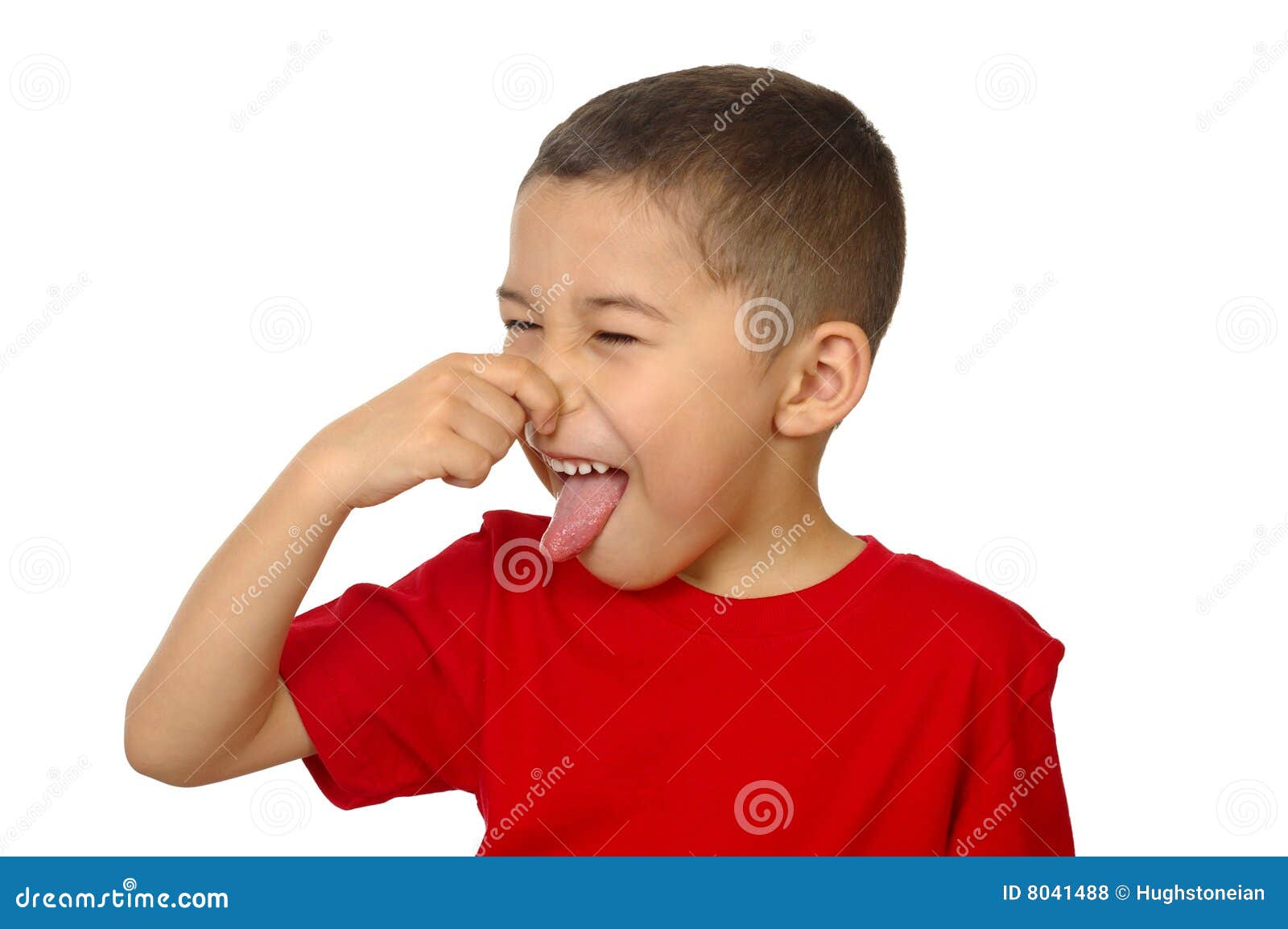 Kid smelling bad odor stock photo. Image of background 8041488