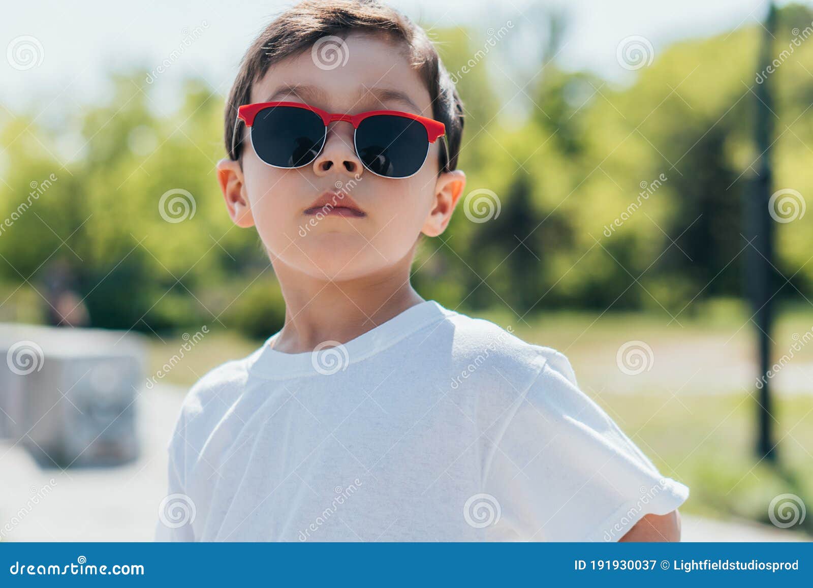 Kid in Sunglasses Looking at Camera Stock Image Image of preschooler