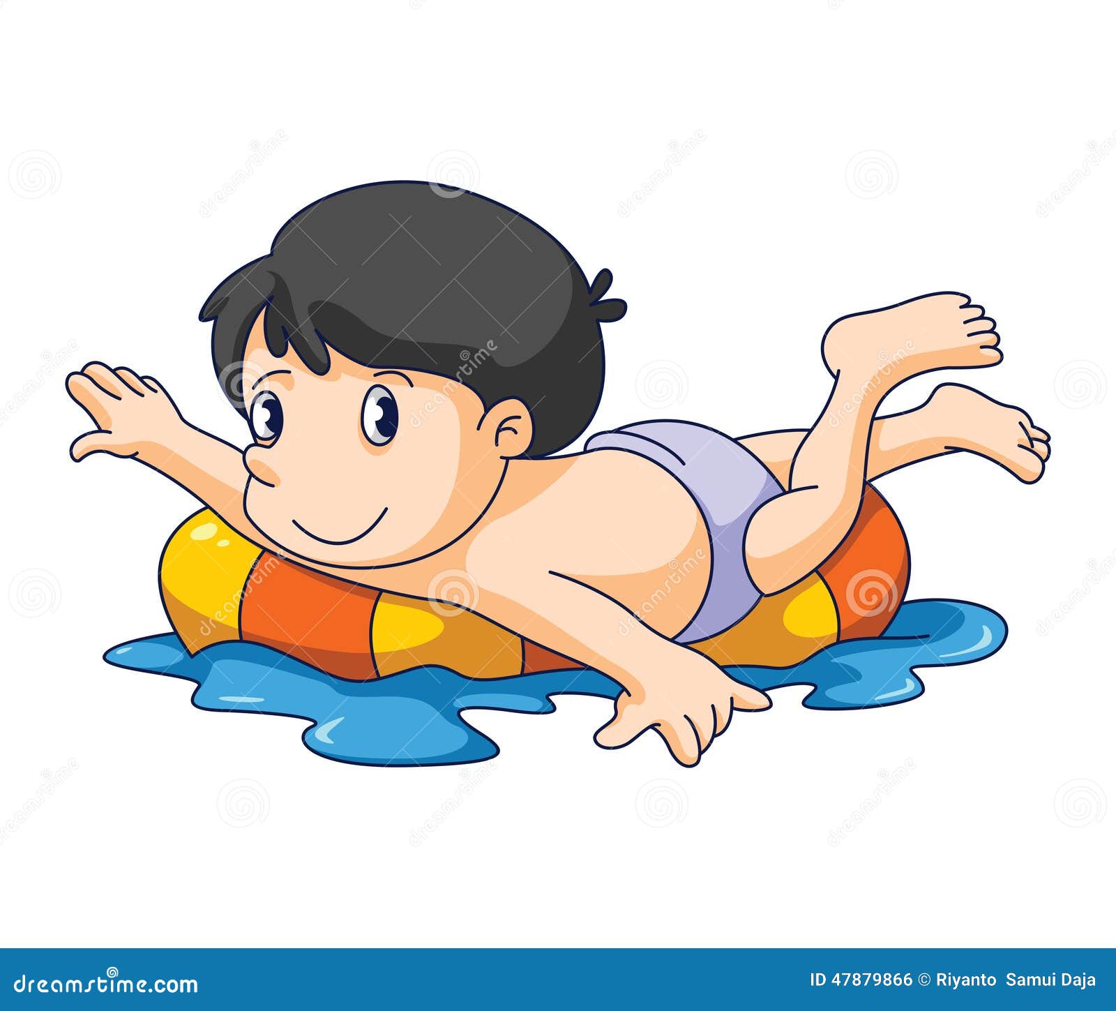 Kid swim stock vector. Illustration of swim, summer, vector - 47879866