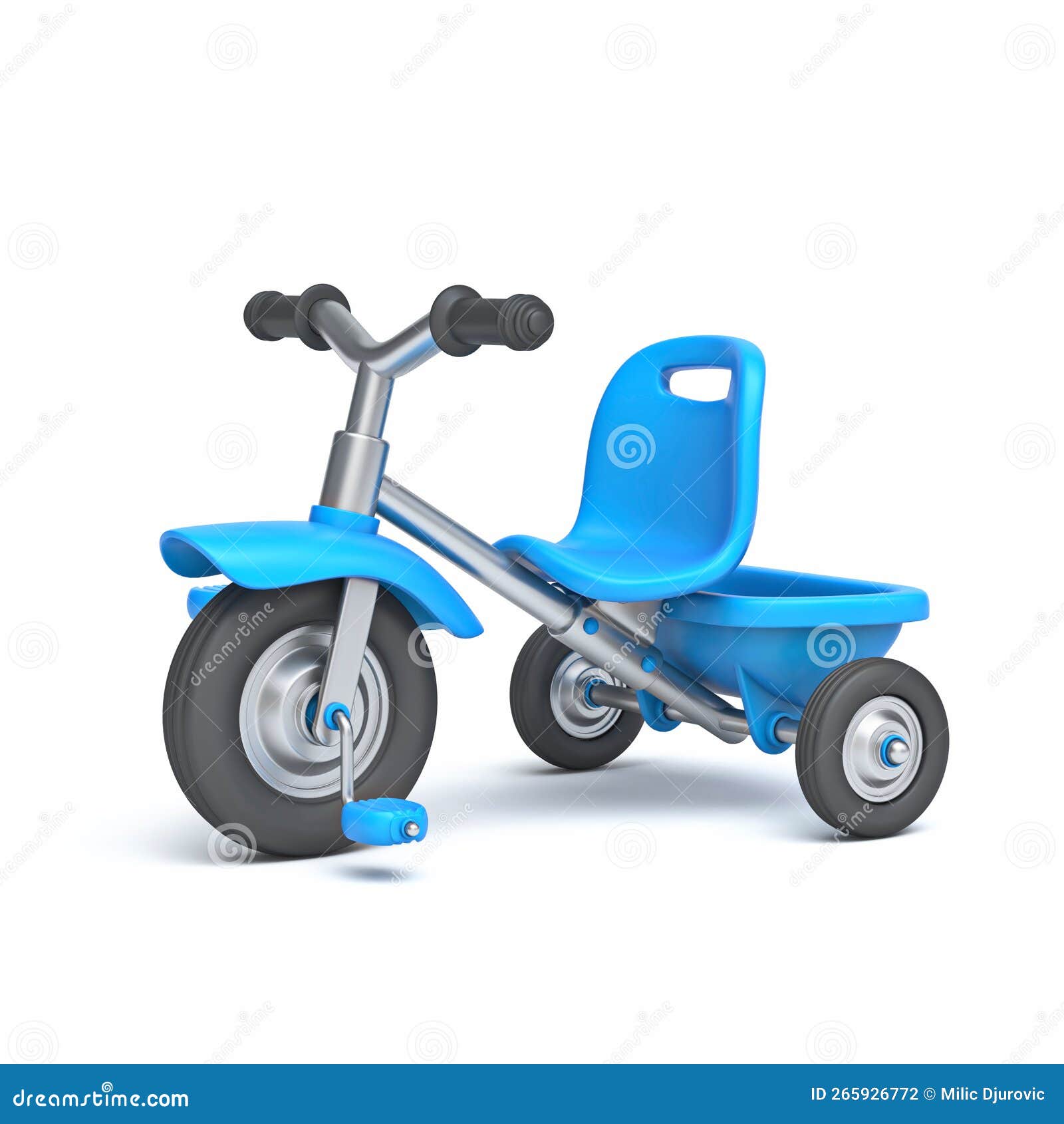 Kid tricycle 3D stock illustration. Illustration of color 265926772