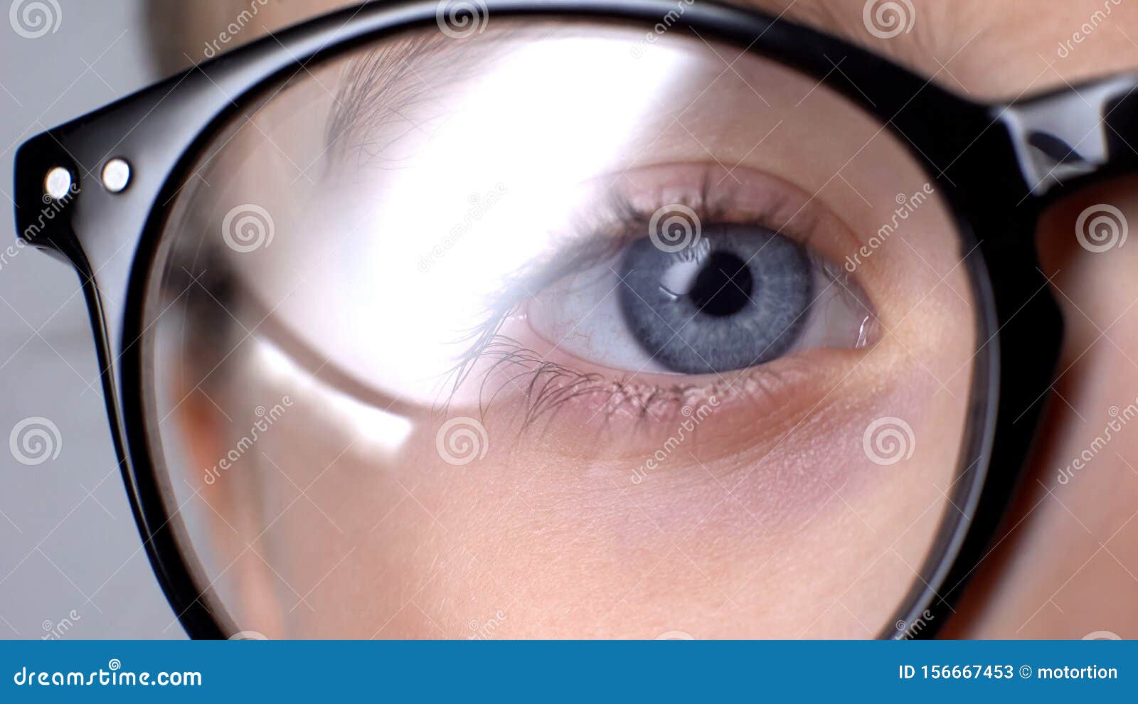 kid wearing glasses closeup, childhood eye diseases, ophthalmology concept