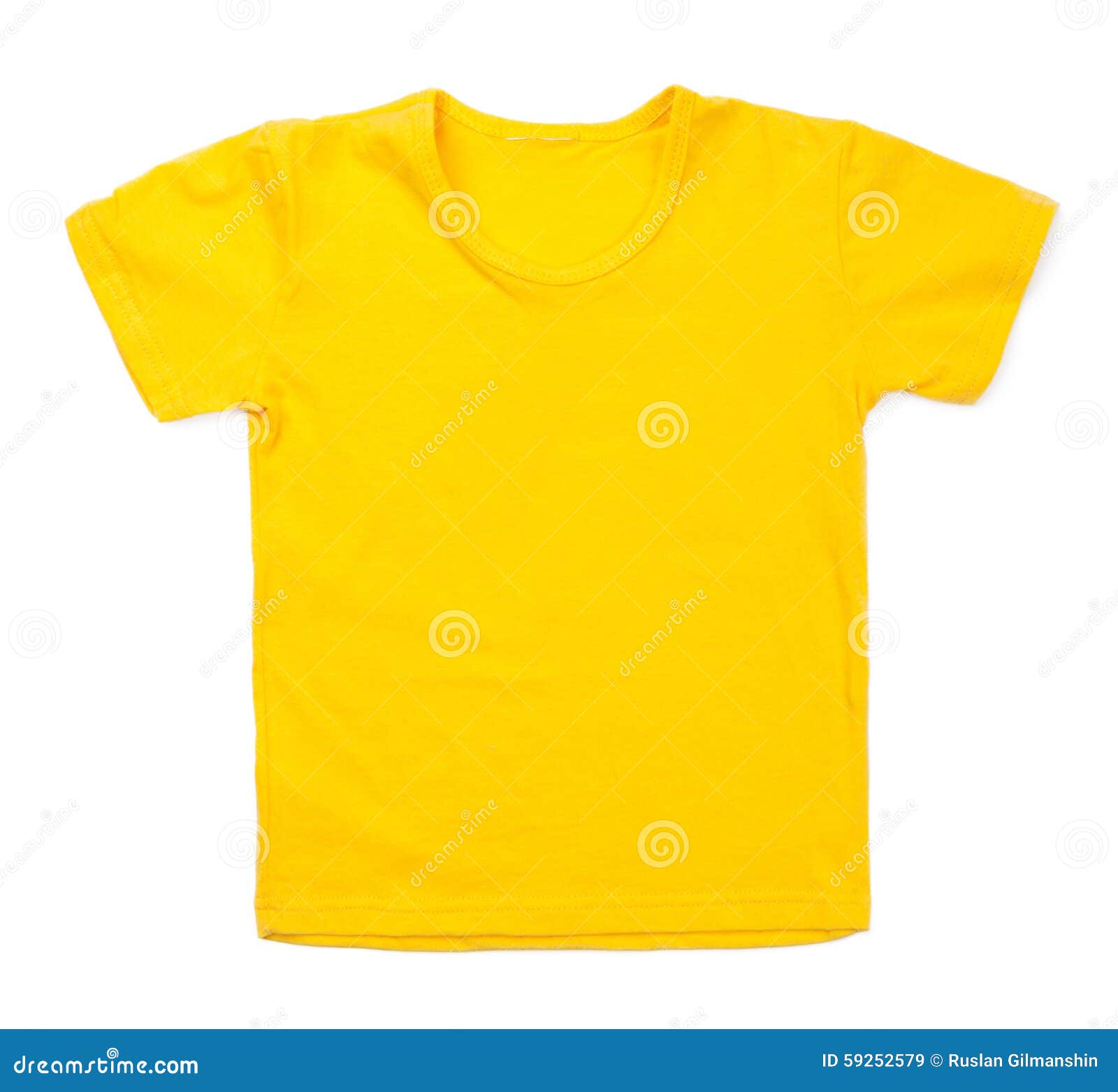 Kid Yellow Tshirt on White Background Stock Image Image of blank