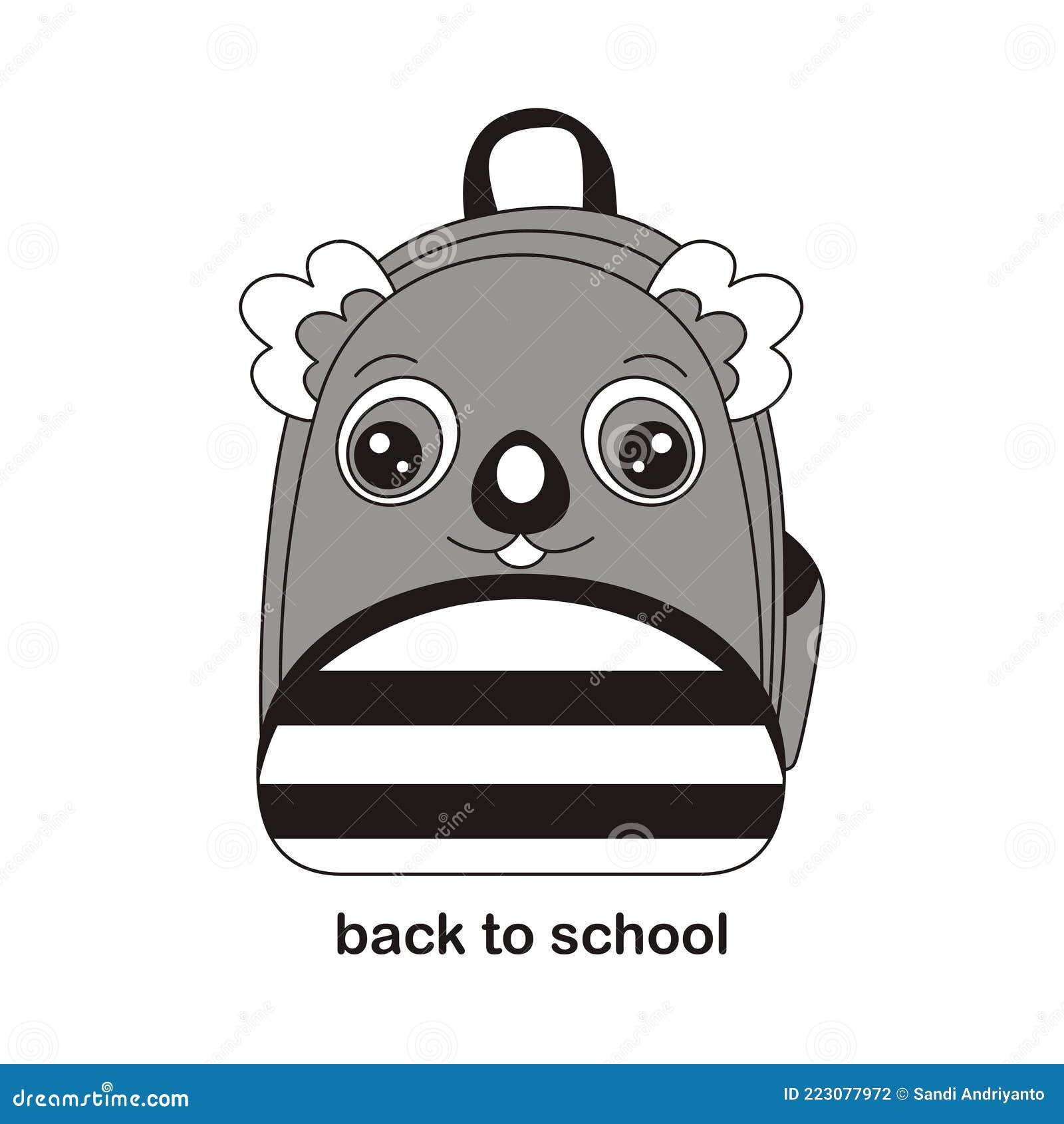 Kiddie Animal Backpack-Animal Themed Back To School Stock Vector ...