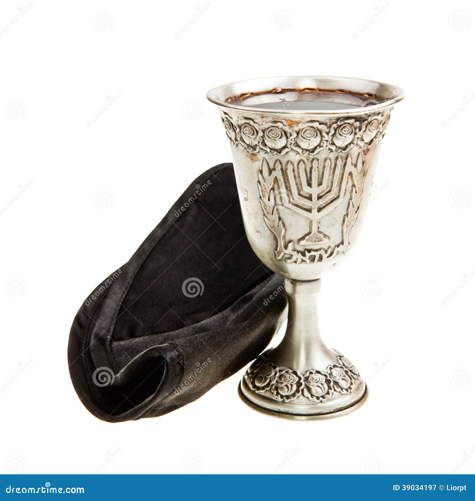 Kiddush cup and Yarmulke stock image. Image of ideas 39034197