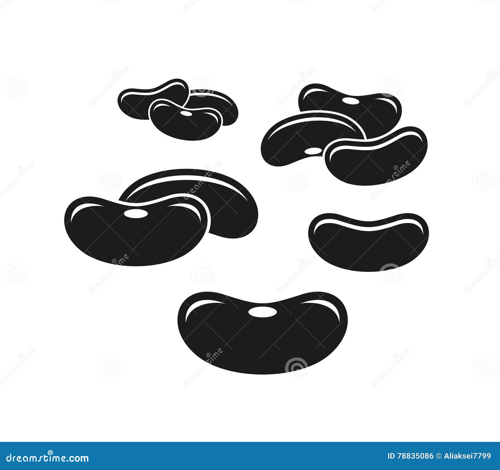 Kidney bean stock vector. Illustration of vector, crop 78835086