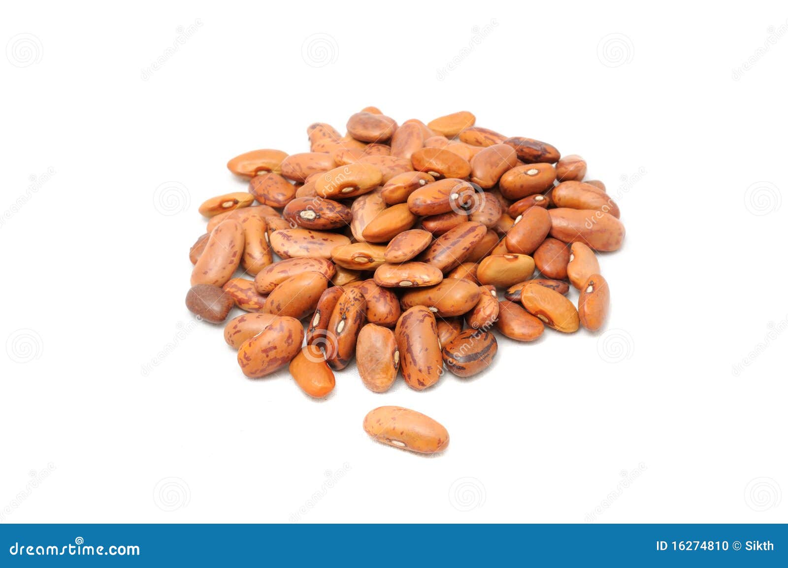 Kidney Beans. White Kidney Beans With Red Spots In The Hands Of