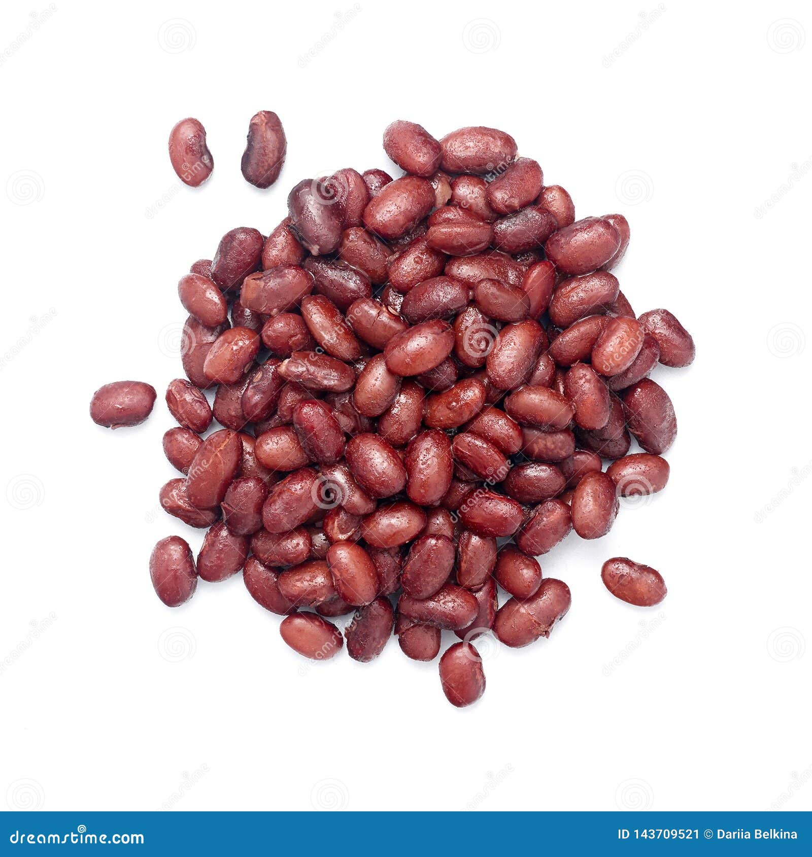 Kidney Beans Shaped in the Form of a Circle. Overhead Close Up View