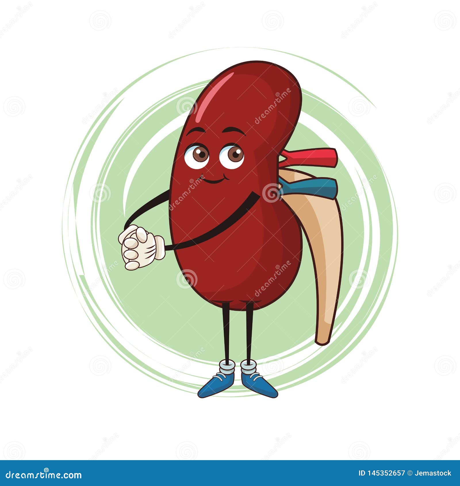 Kidney funny cartoon stock vector. Illustration of element - 145352657