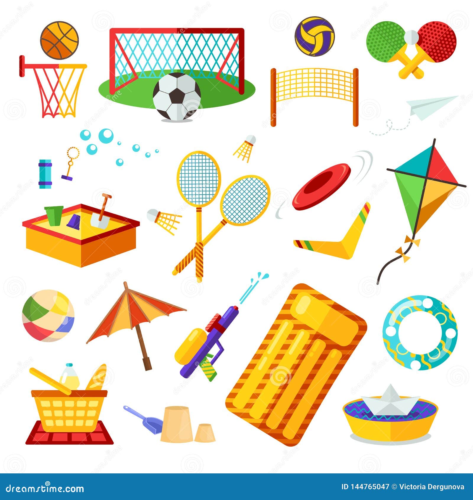 summer holiday kids activity set stock vector illustration of holidays game 144765047