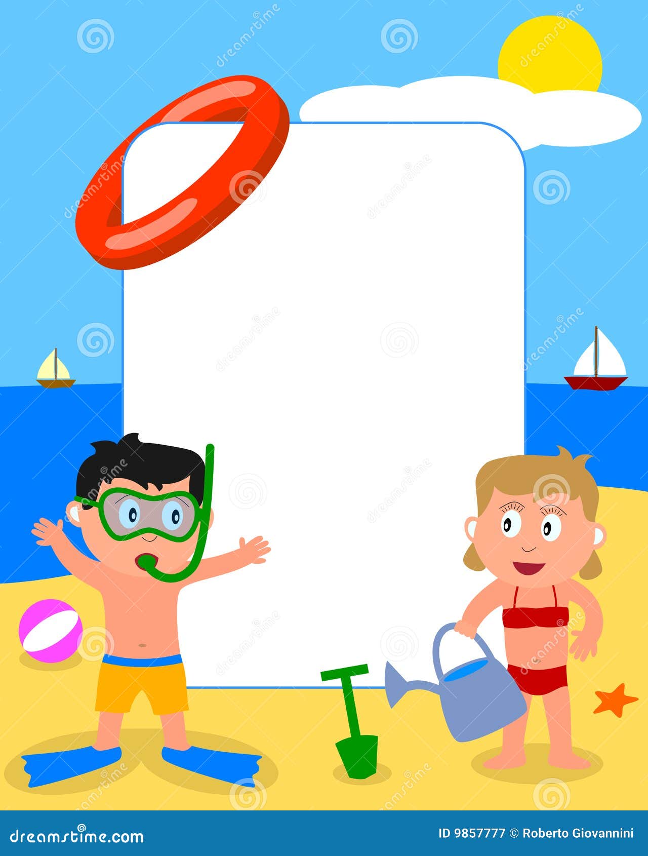 free clipart beach frame - photo #29