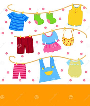 Kids clothes stock vector. Illustration of laundry, color - 59652100