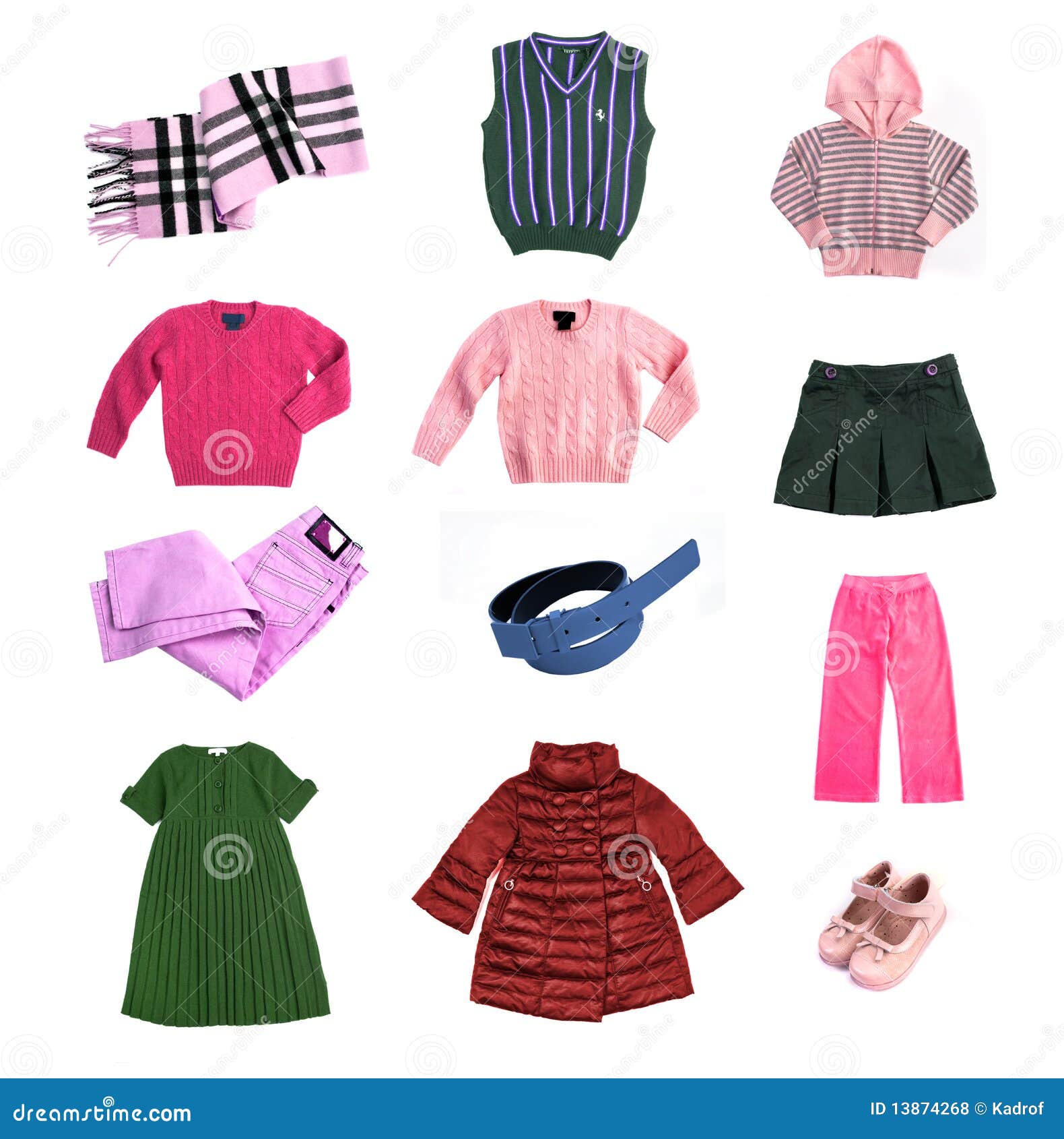 Kids clothes set stock photo. Image of green, spring - 13874268