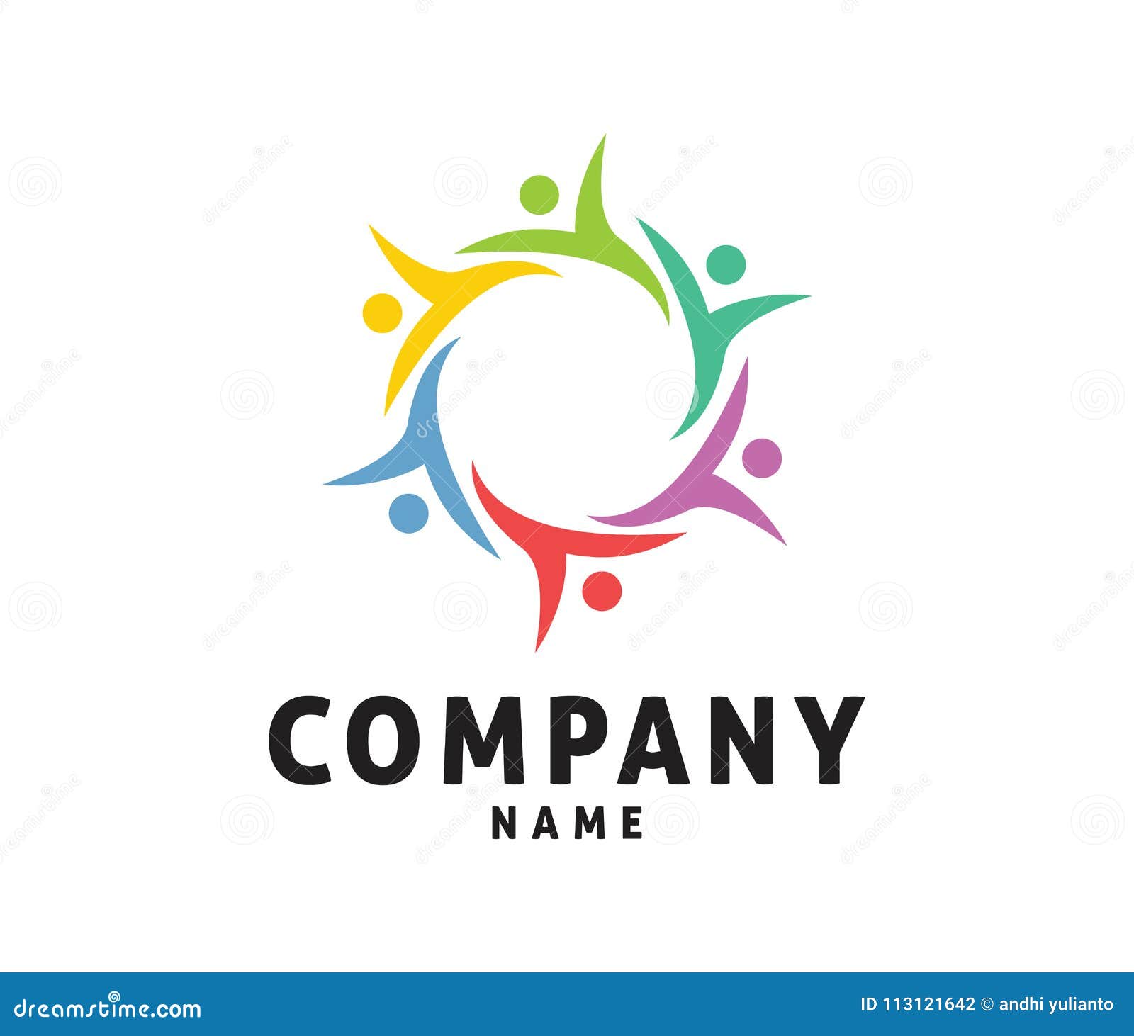 Kids Club School Group Education Logo Design Stock Illustration