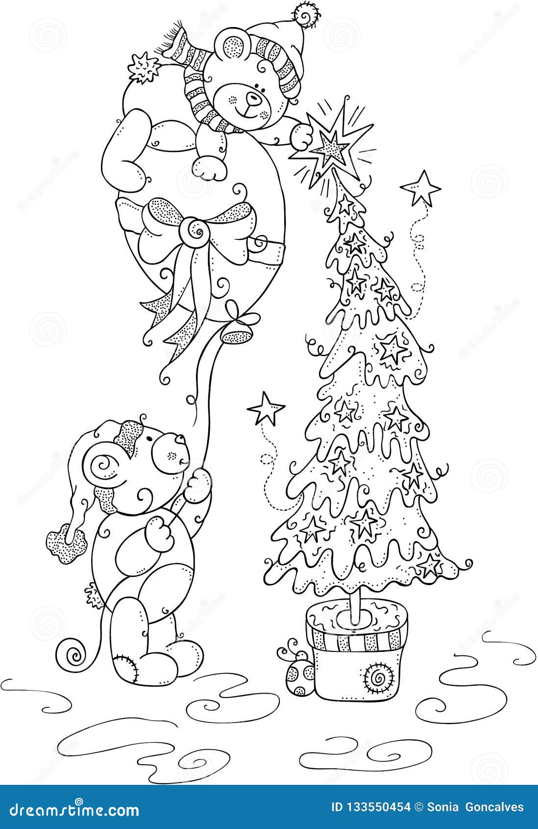 81 Coloring Pages Christmas Bear  Best HD