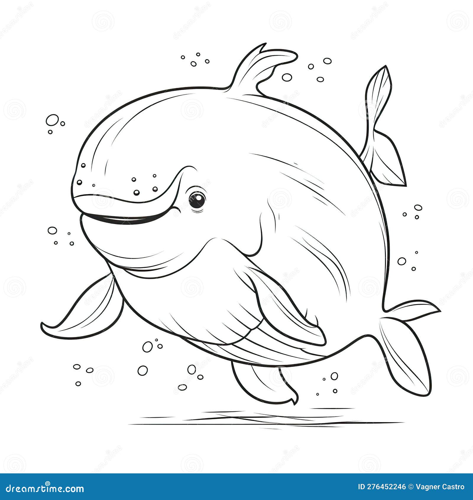 Kids Coloring Page of a Whale on the Sea that is Blank and Downloadable ...
