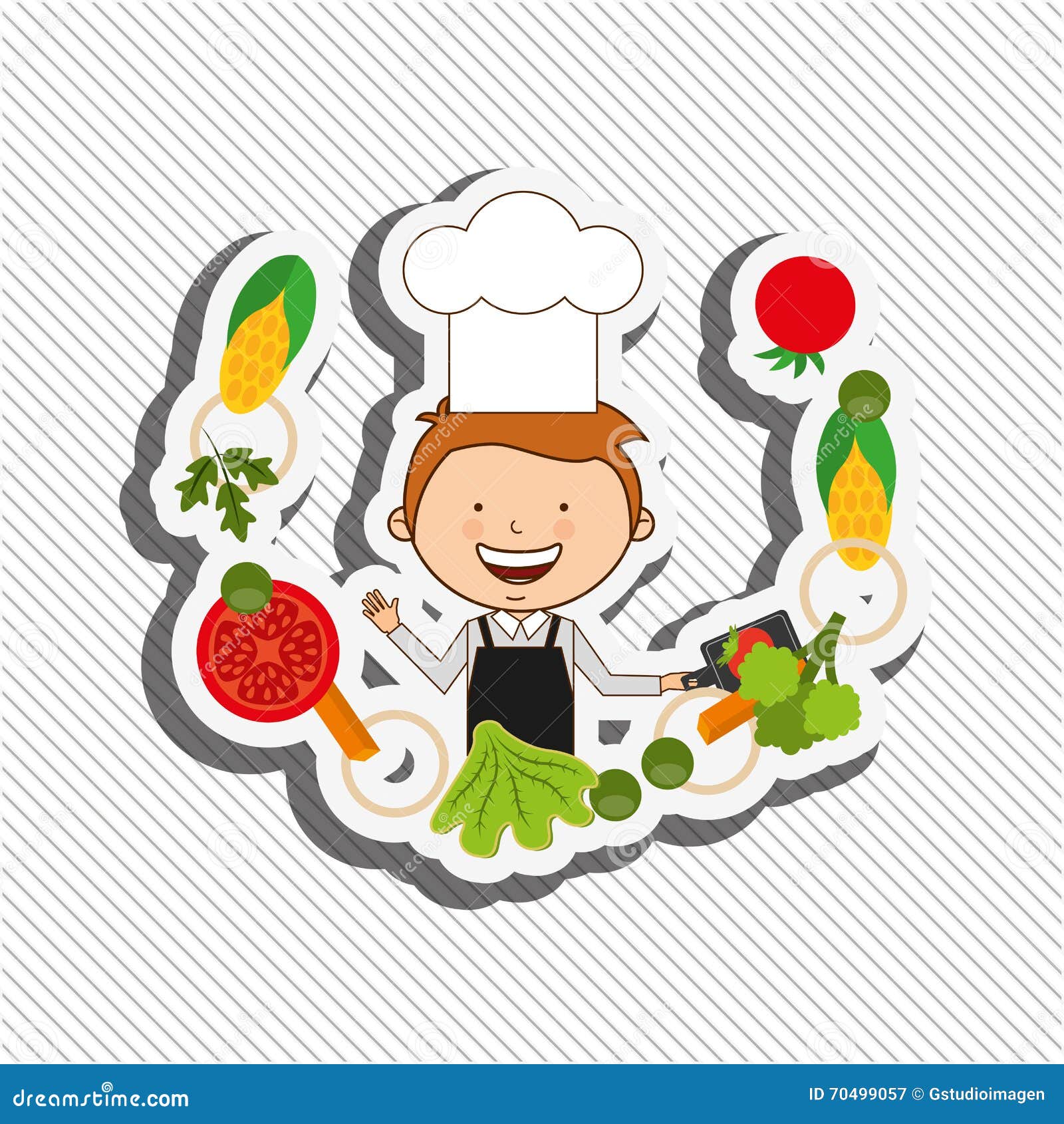 Kids Cooking Design Stock Illustration Illustration Of Dinner