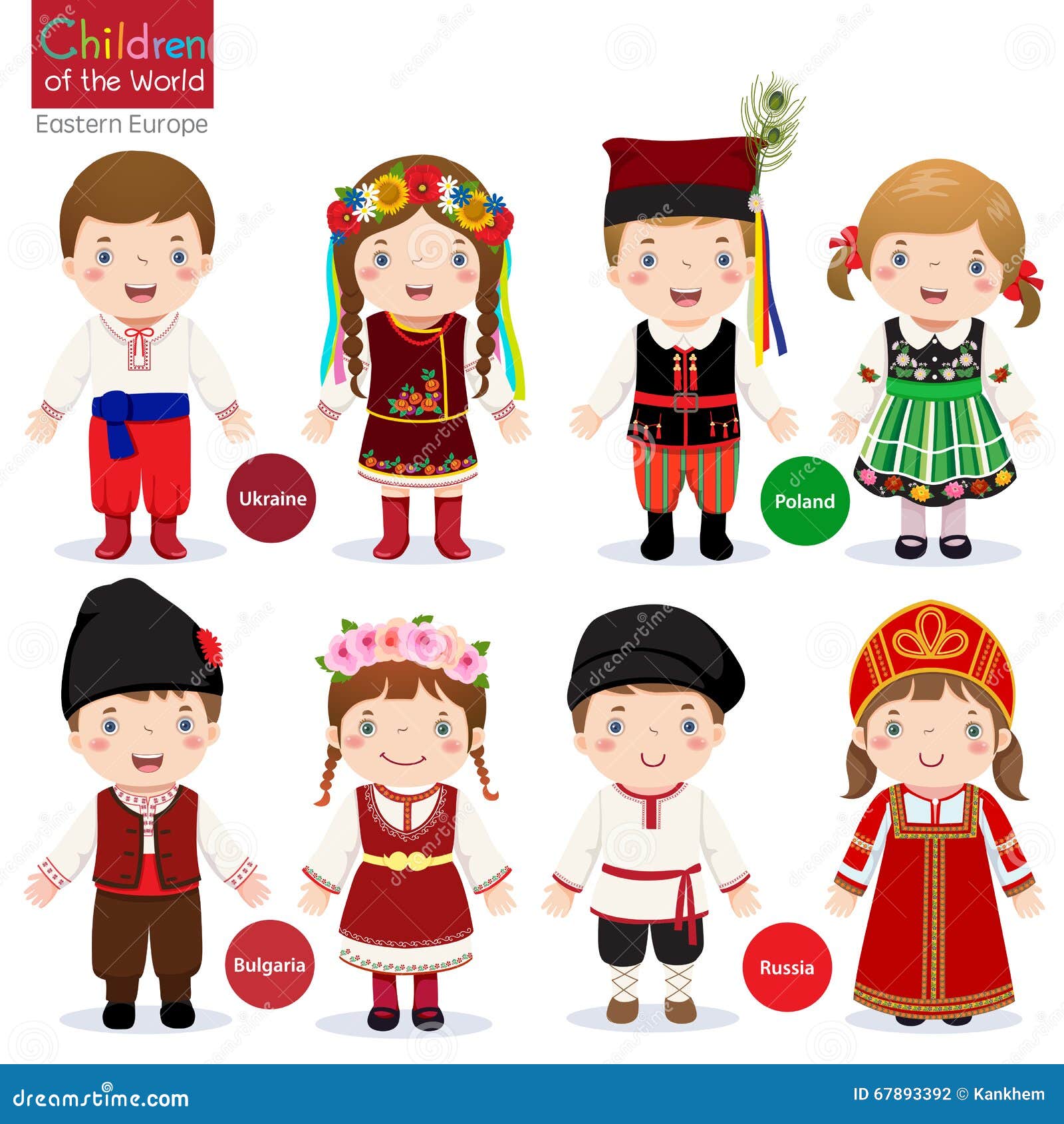 kids in different traditional costumes