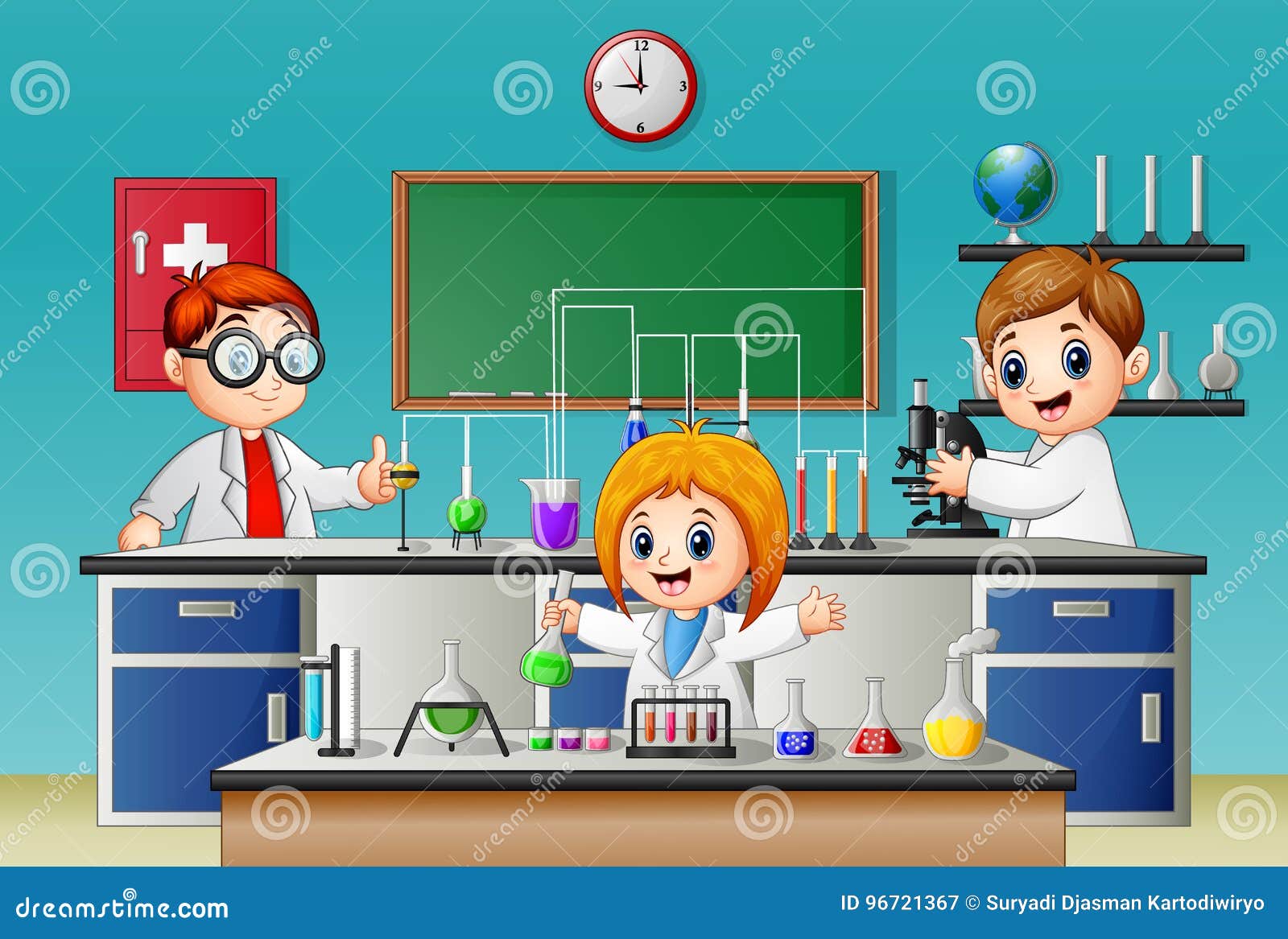 science lab cartoon