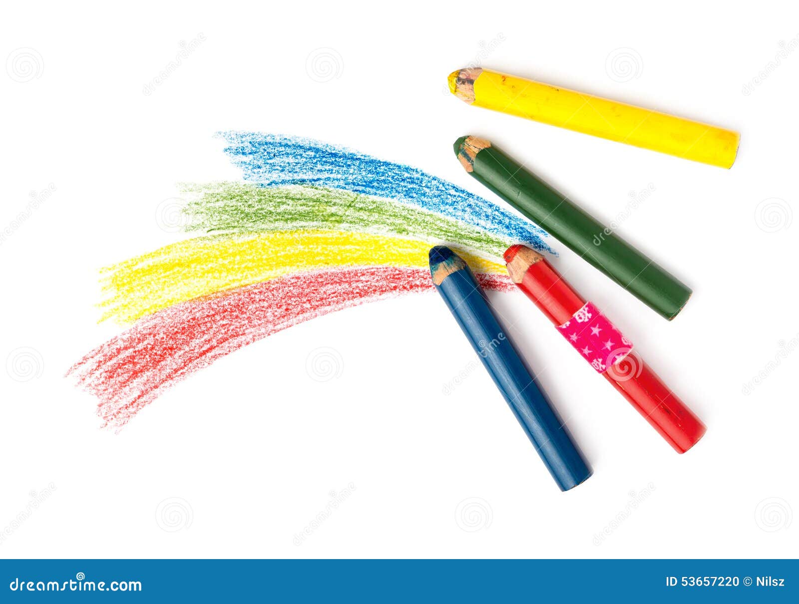 Kids Drawing and Pencils stock photo. Image of happy - 53657220