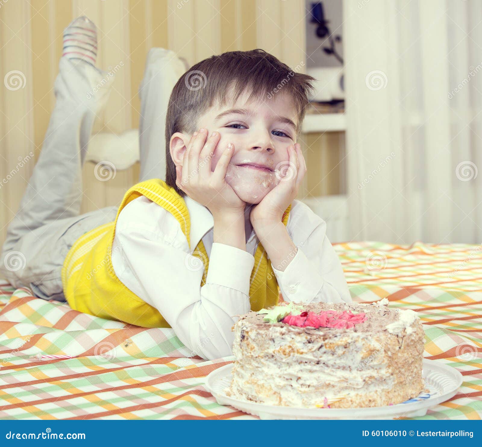 Kids eat cake stock photo. Image of group, children, food 60106010