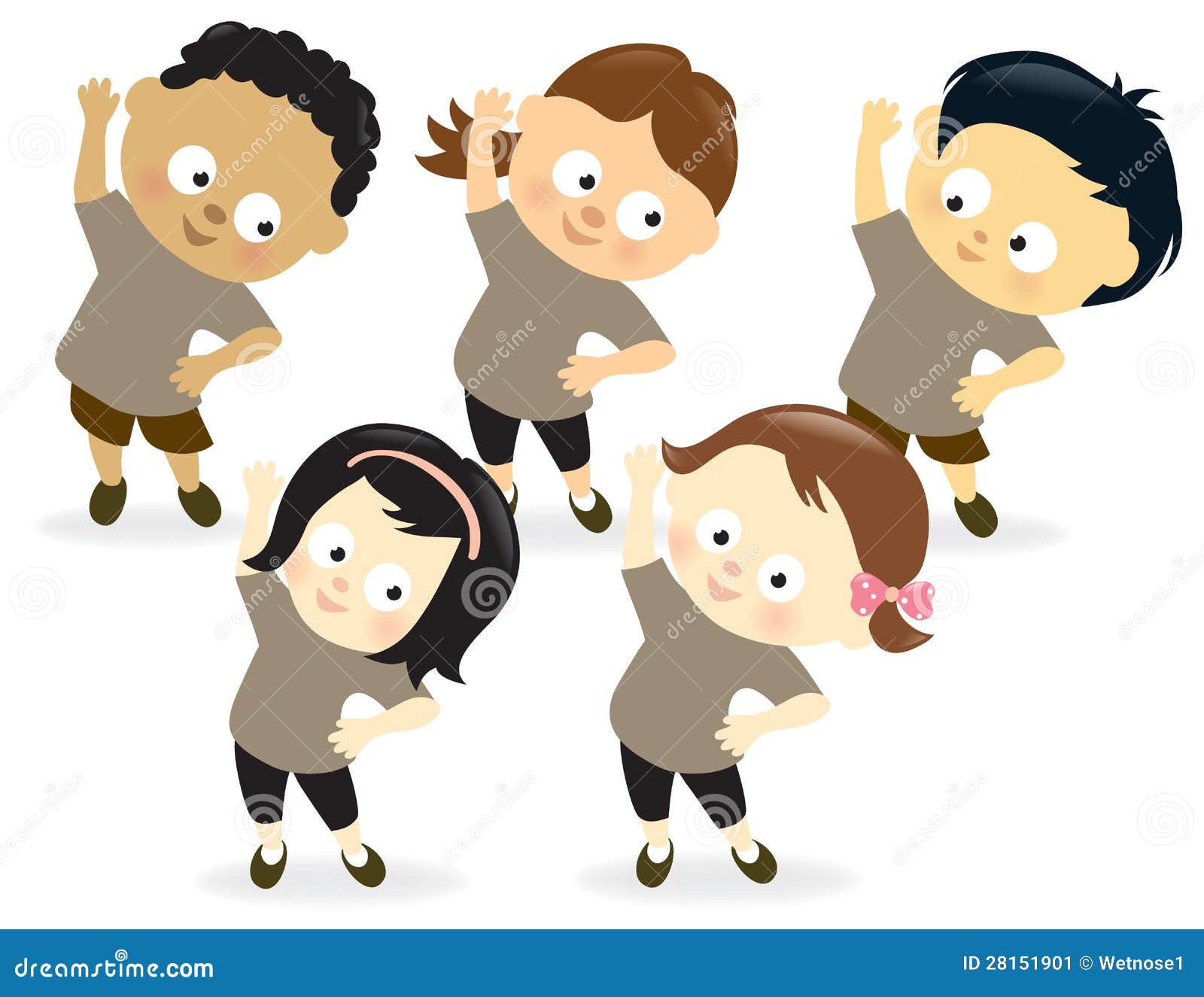 kids workout clipart