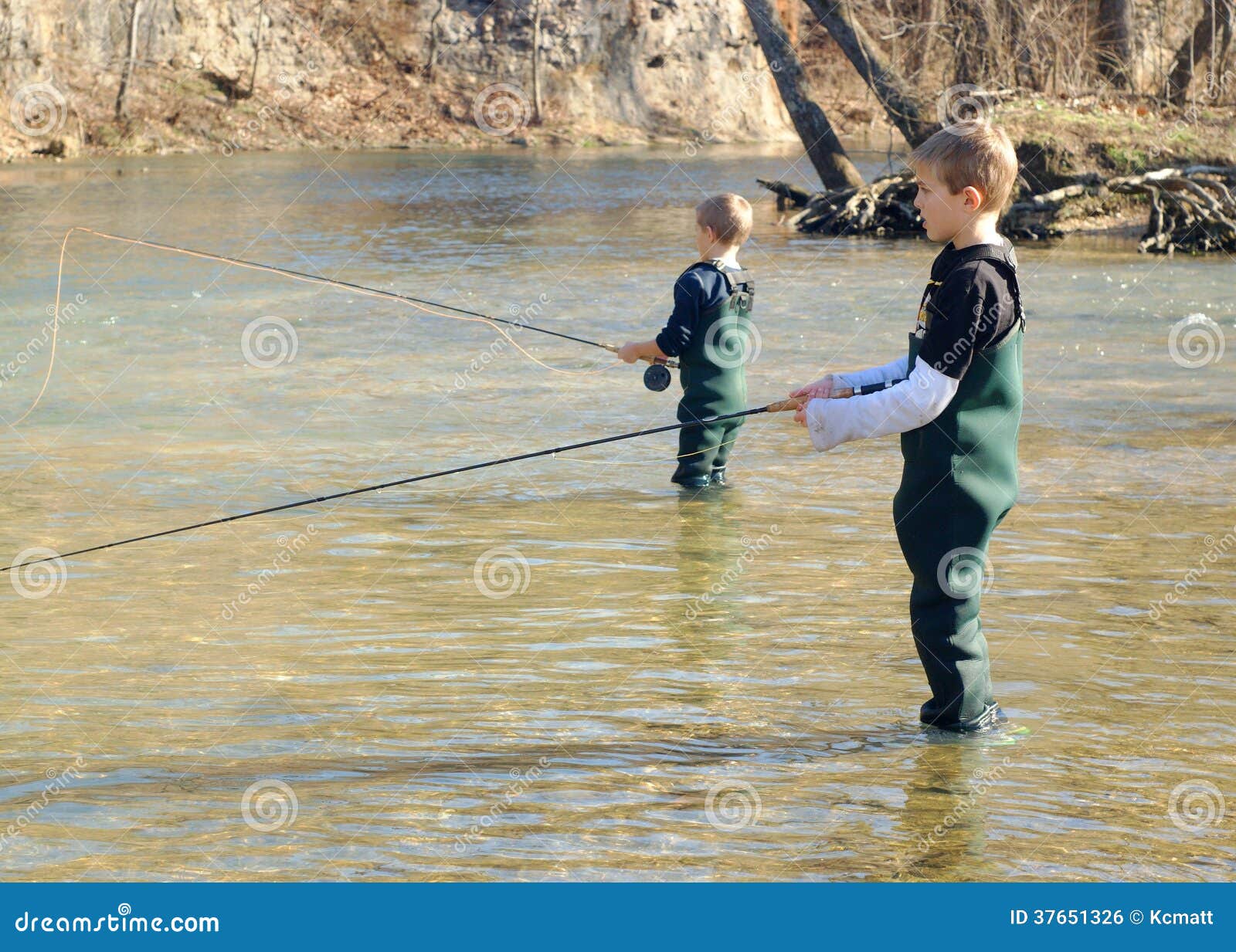 kids fly fishing