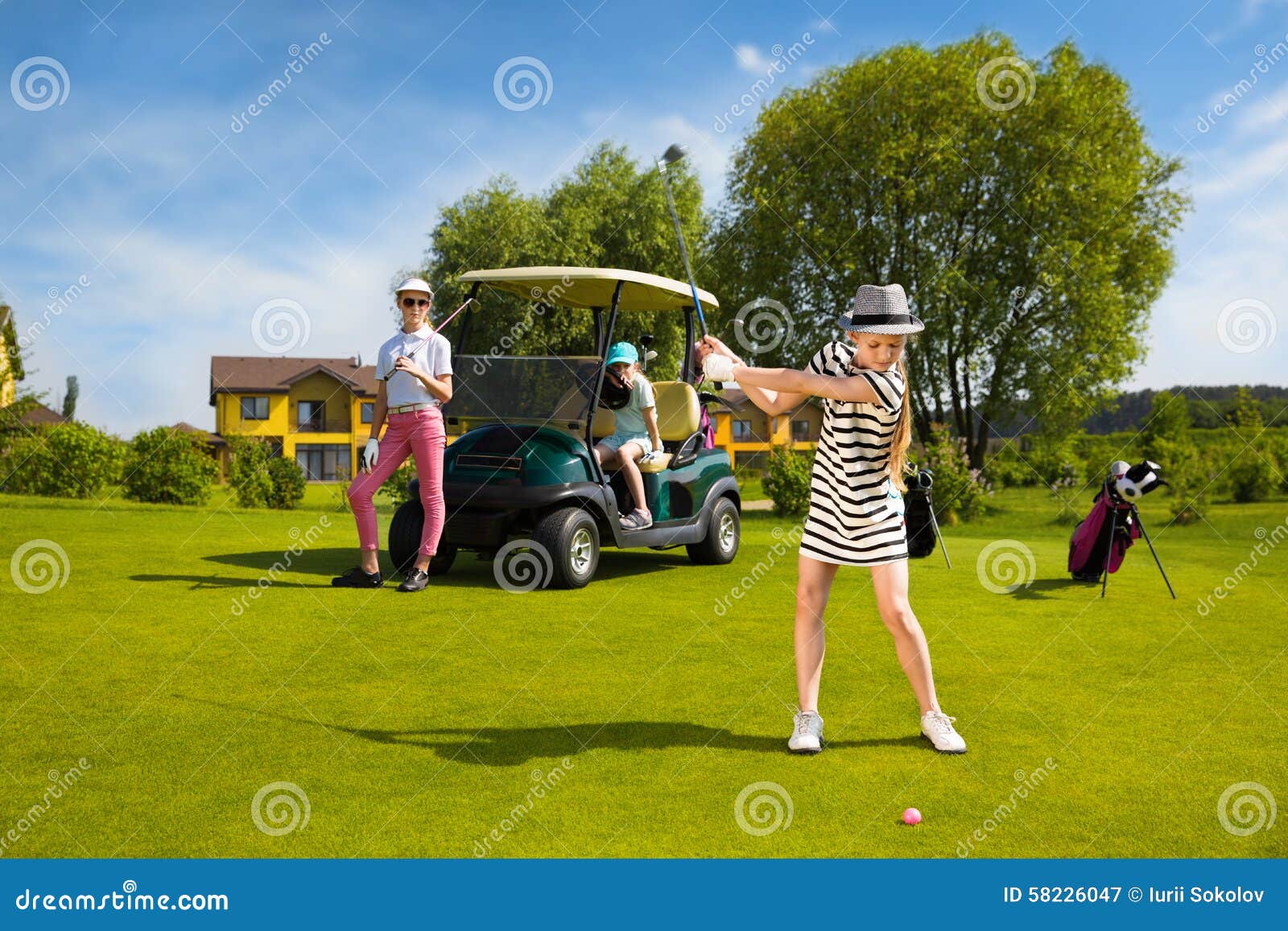 Kids golf competition stock image. Image of ball, competition 58226047