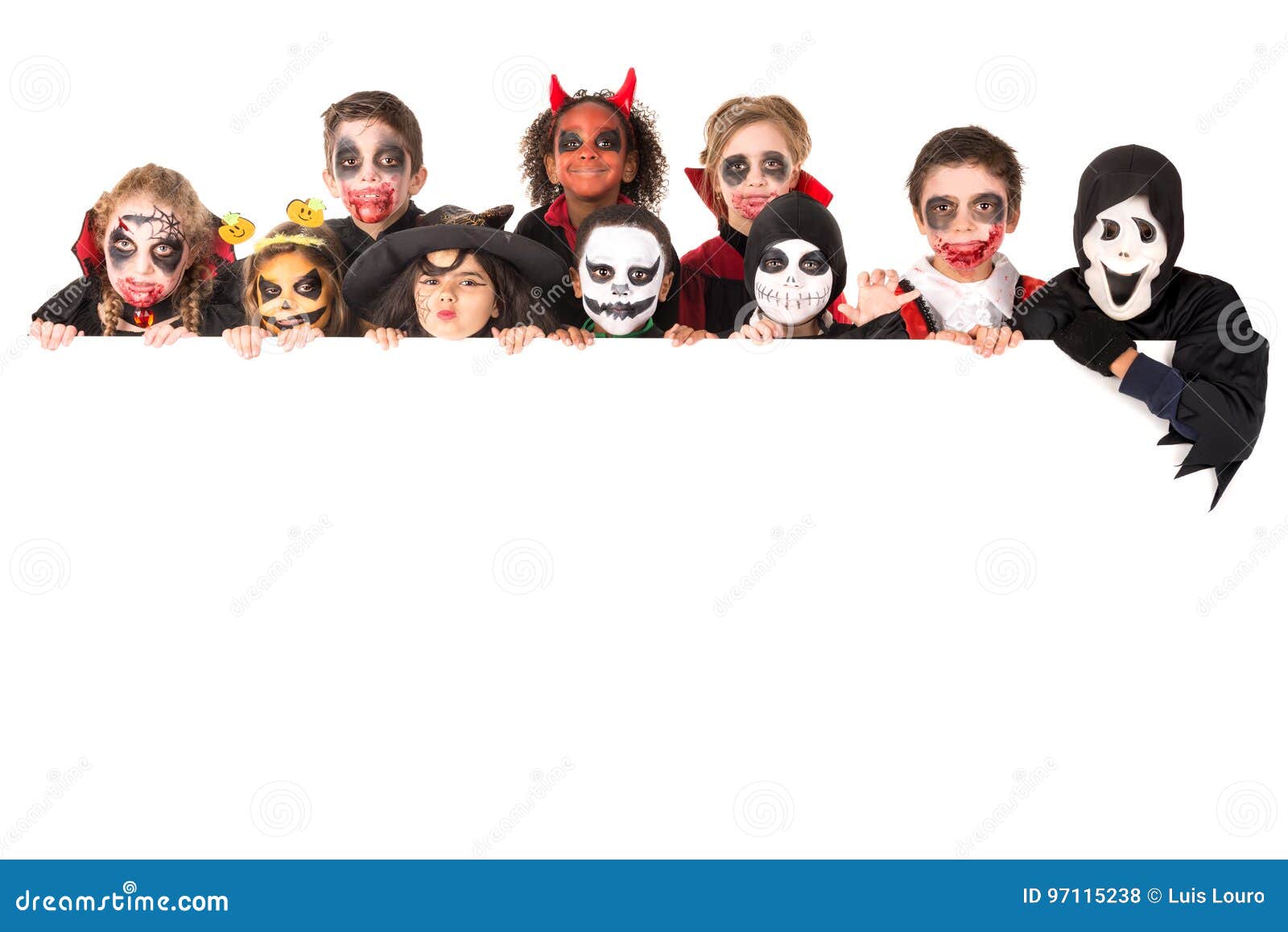 Kids in Halloween stock photo. Image of halloween, dress - 97115238