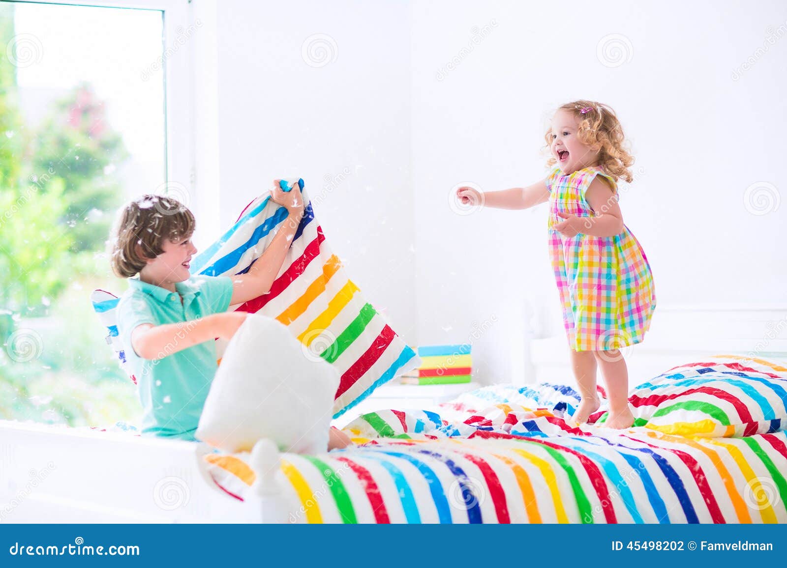 Pillow Fight Pajama Party Evening Time For Fun Sleepover Party Ideas Girls Happy Best Friends