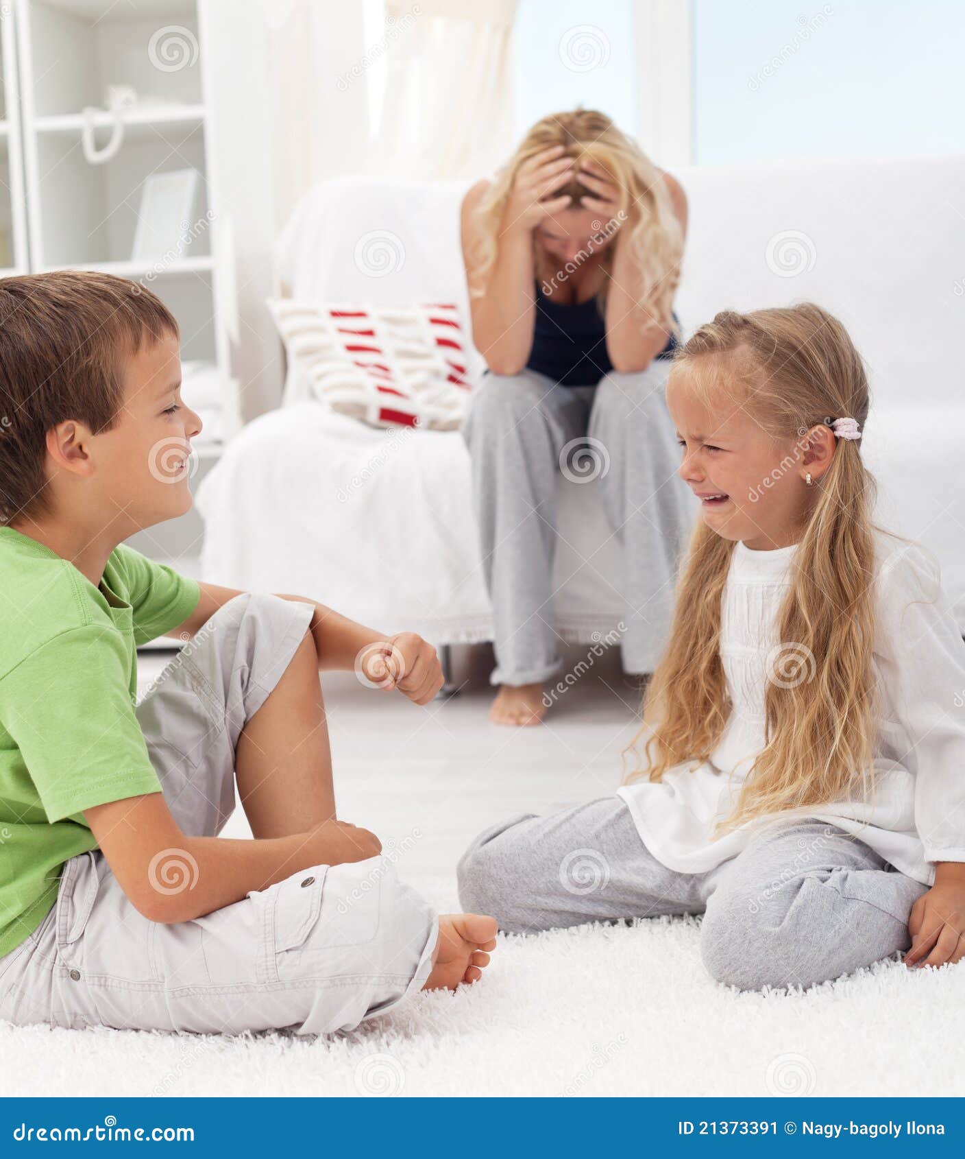 Kids Having a Quarrel and Fight Stock Image Image of caucasian