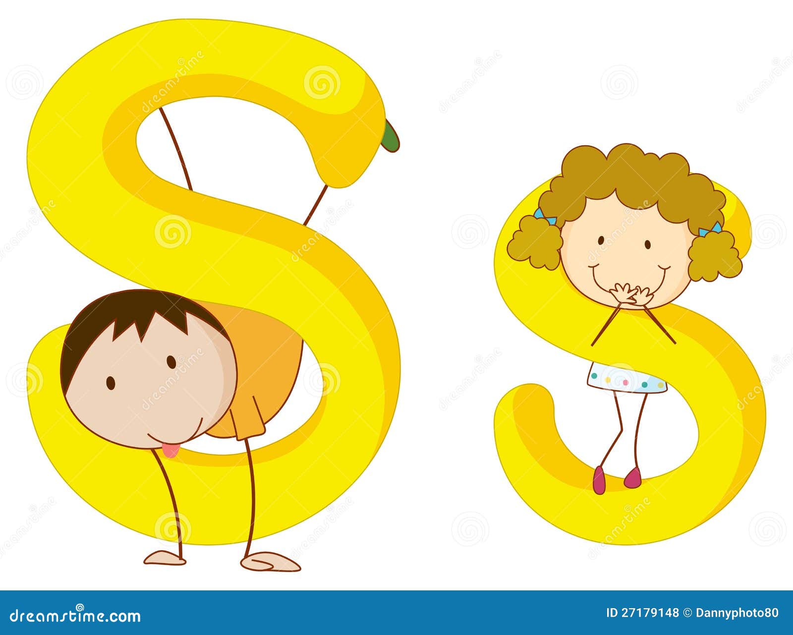 Kids In The Letters Series Stock Illustration Illustration Of Handstand 27179148