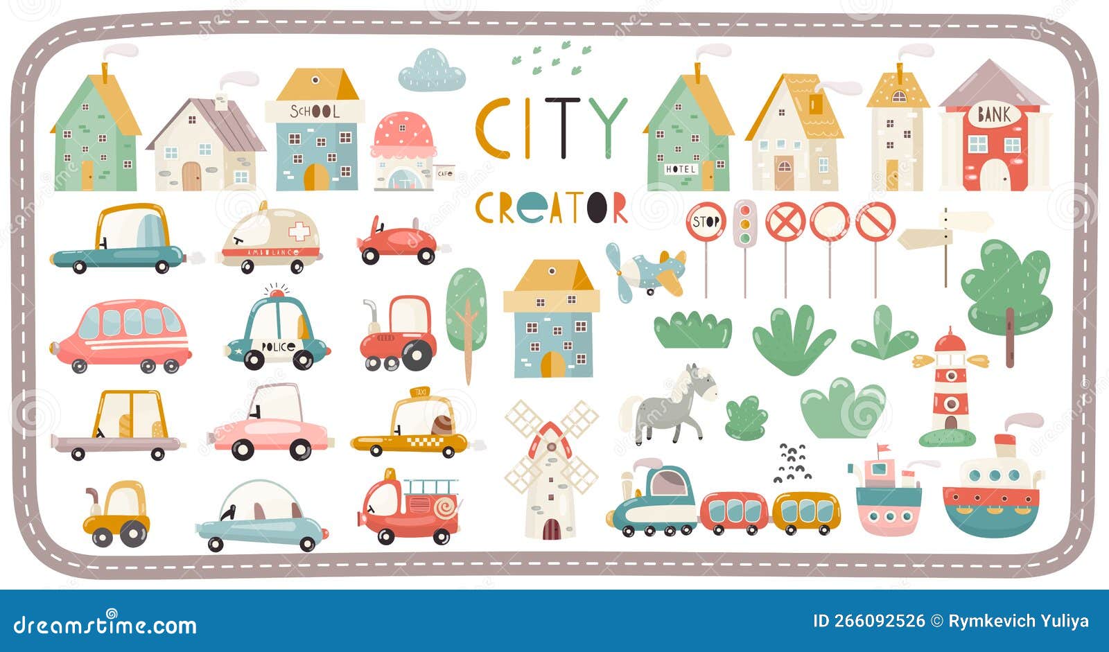 Kids Map Creator - City & Vehicles