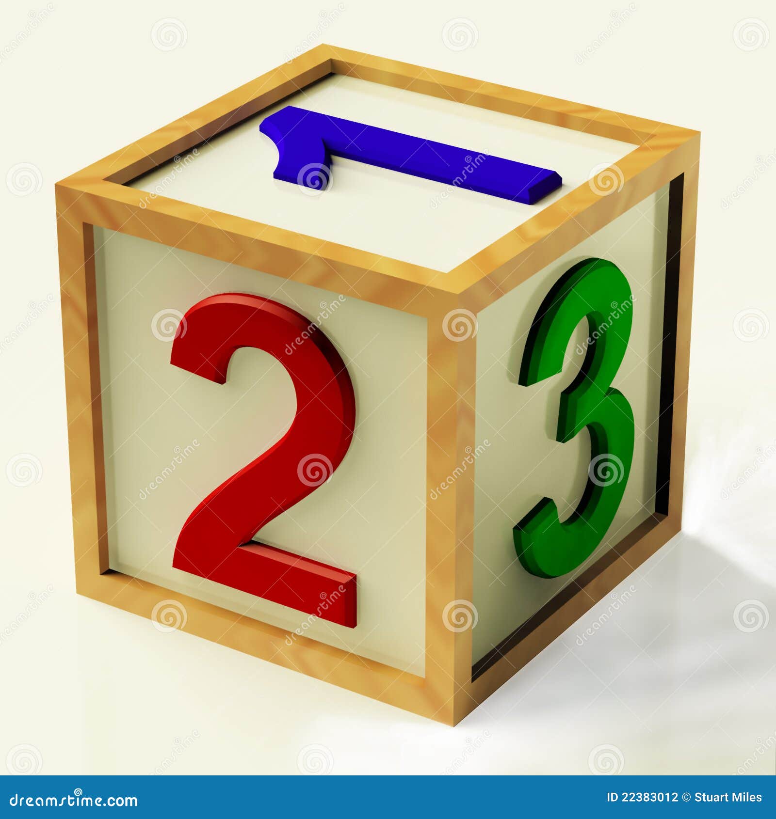 Kids Number Block As Symbol For Numeracy Stock Photography ...