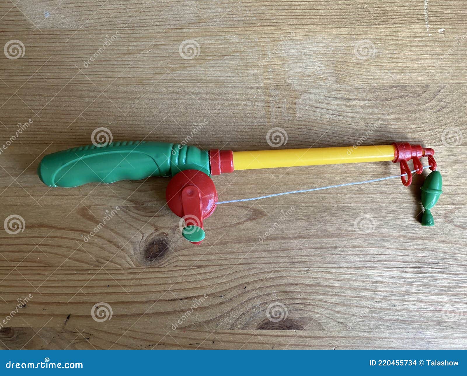 Kids Plastic Toy Fishing Rod Stock Photo - Image of toddler, stick:  220455734