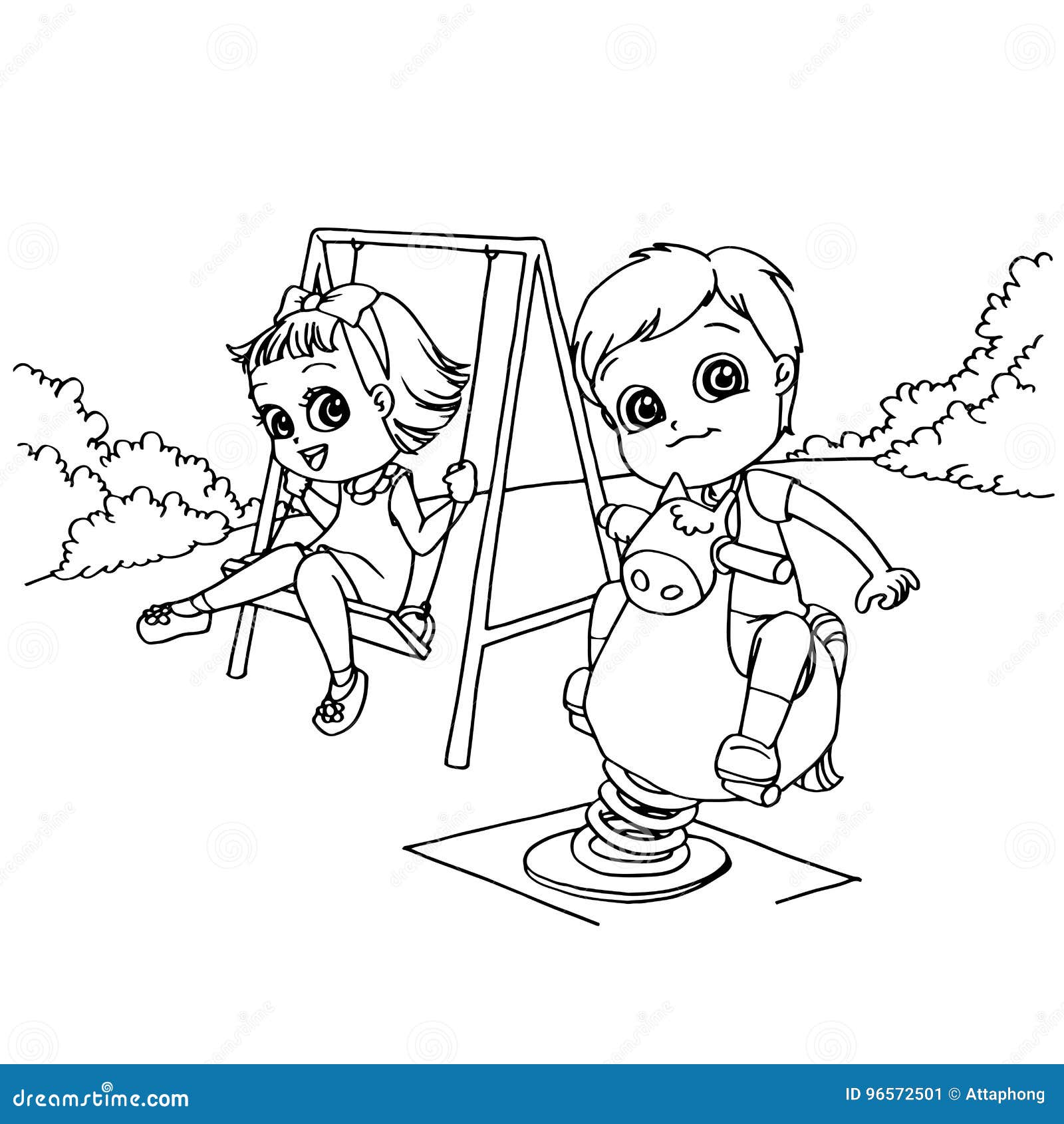 playground equipment coloring pages