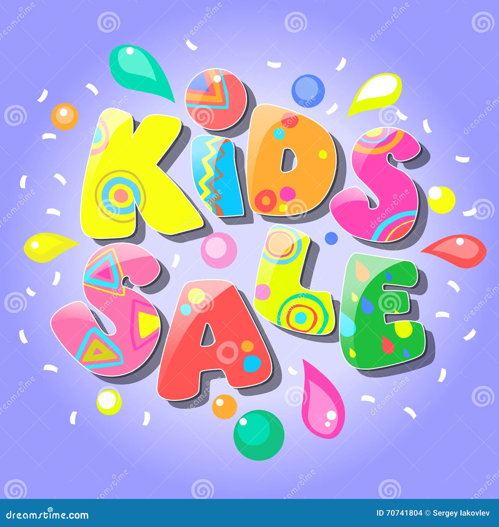 ingewikkeld Naar boven zuigen Kids sale banner. stock vector. Illustration of sale - 70741804