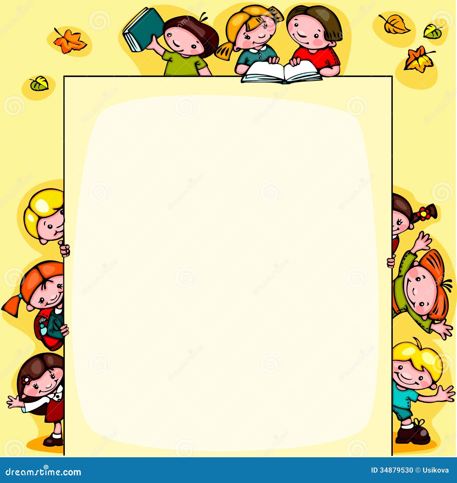 Kids school background stock vector. Illustration of invitation - 34879530