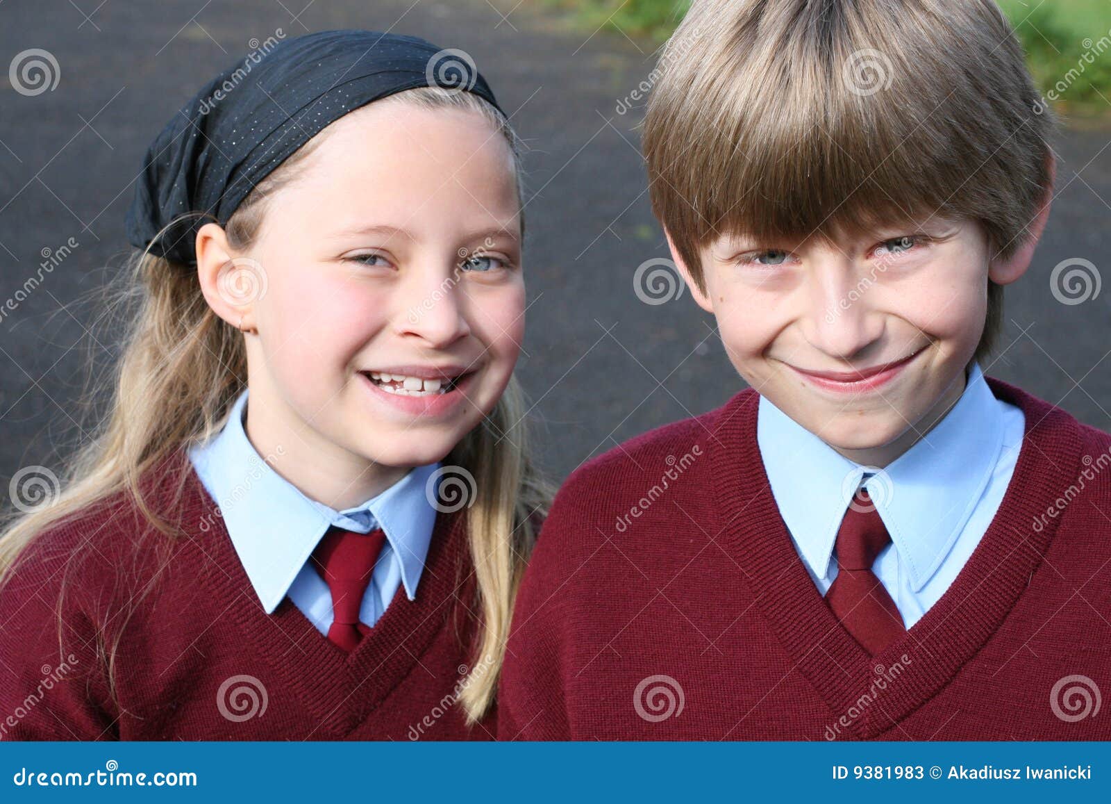 kids in school uniforms