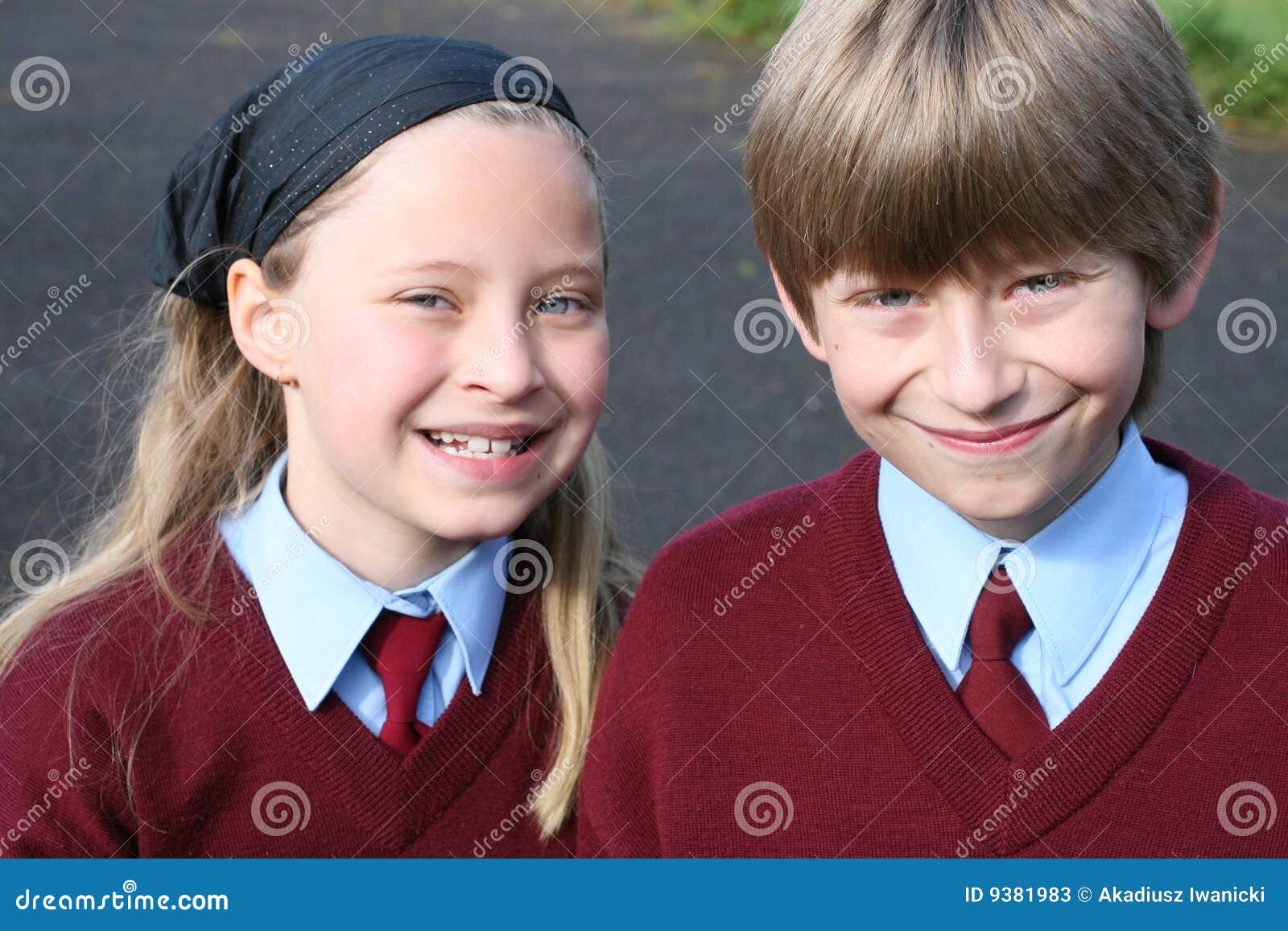 Kids In School Uniforms Stock Photos Image 9381983
