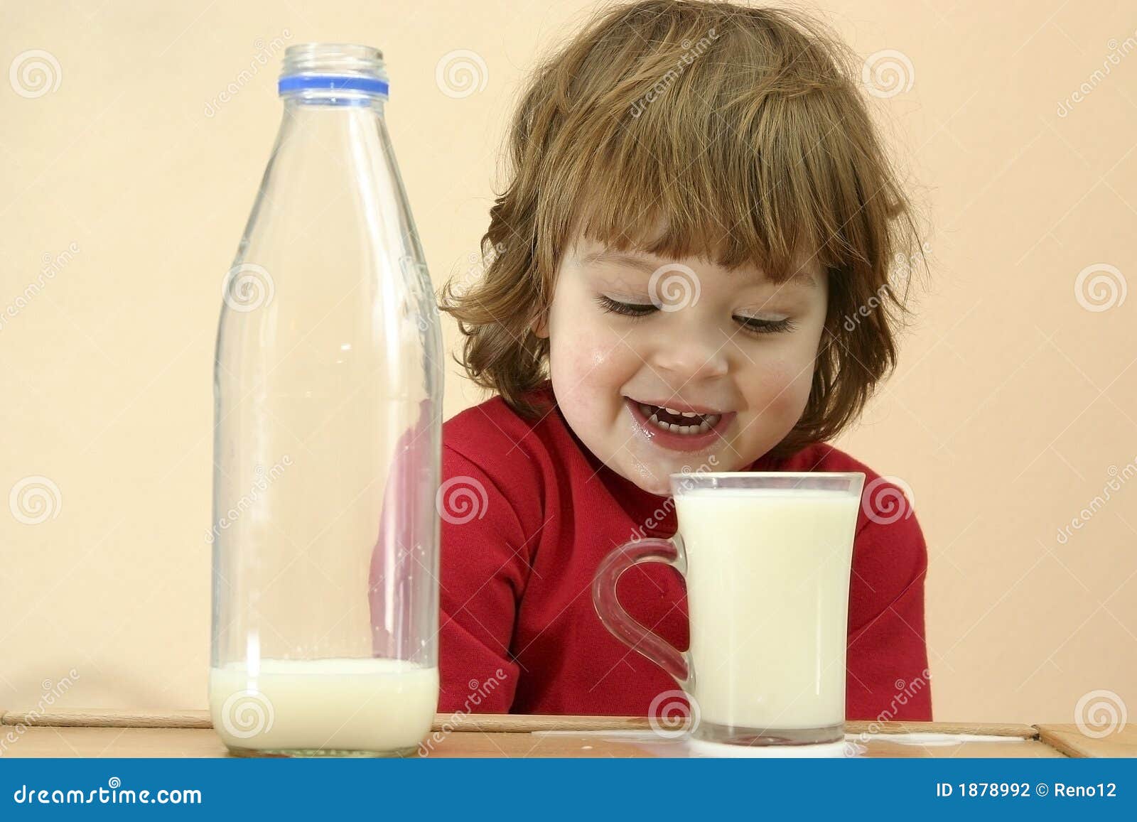 Kids should drink milk stock photo. Image of kids, laughing 1878992