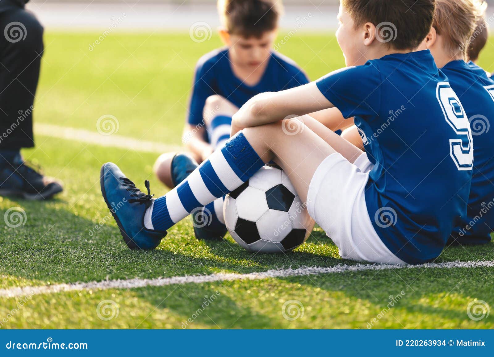 Football Soccer Training Match For Children Stock Photo, Picture and  Royalty Free Image. Image 75254254.